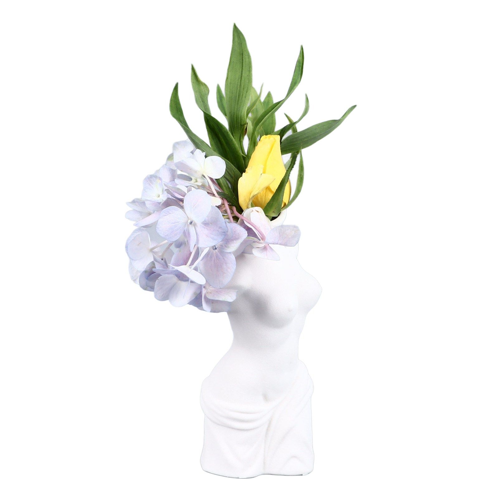 Female Body Vase White Ceramic Creative Feminine Curve Vases for Home Living view 12