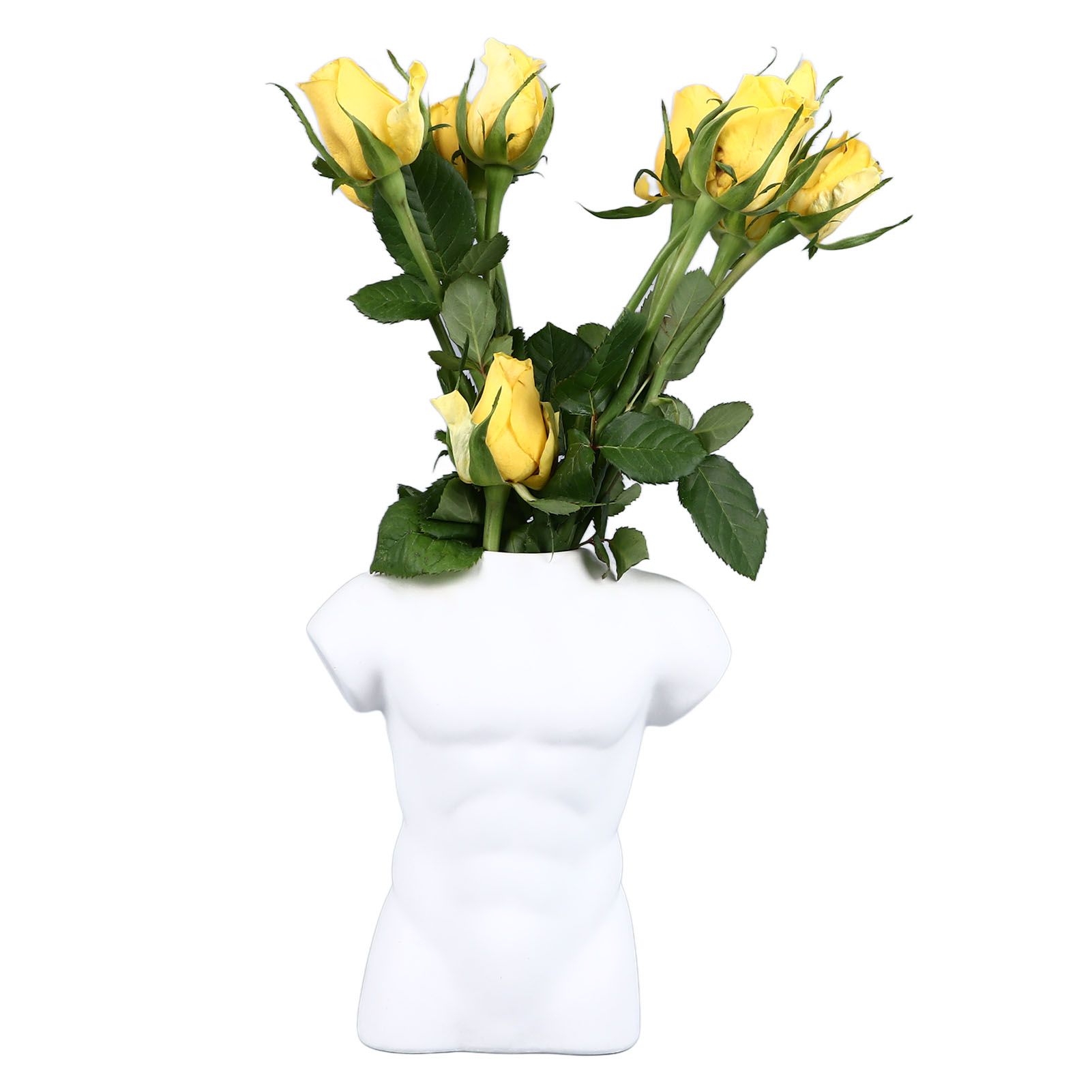 Men Body Vase Pottery Flower Vase Polished Compact Versatile Decor for Home view 5