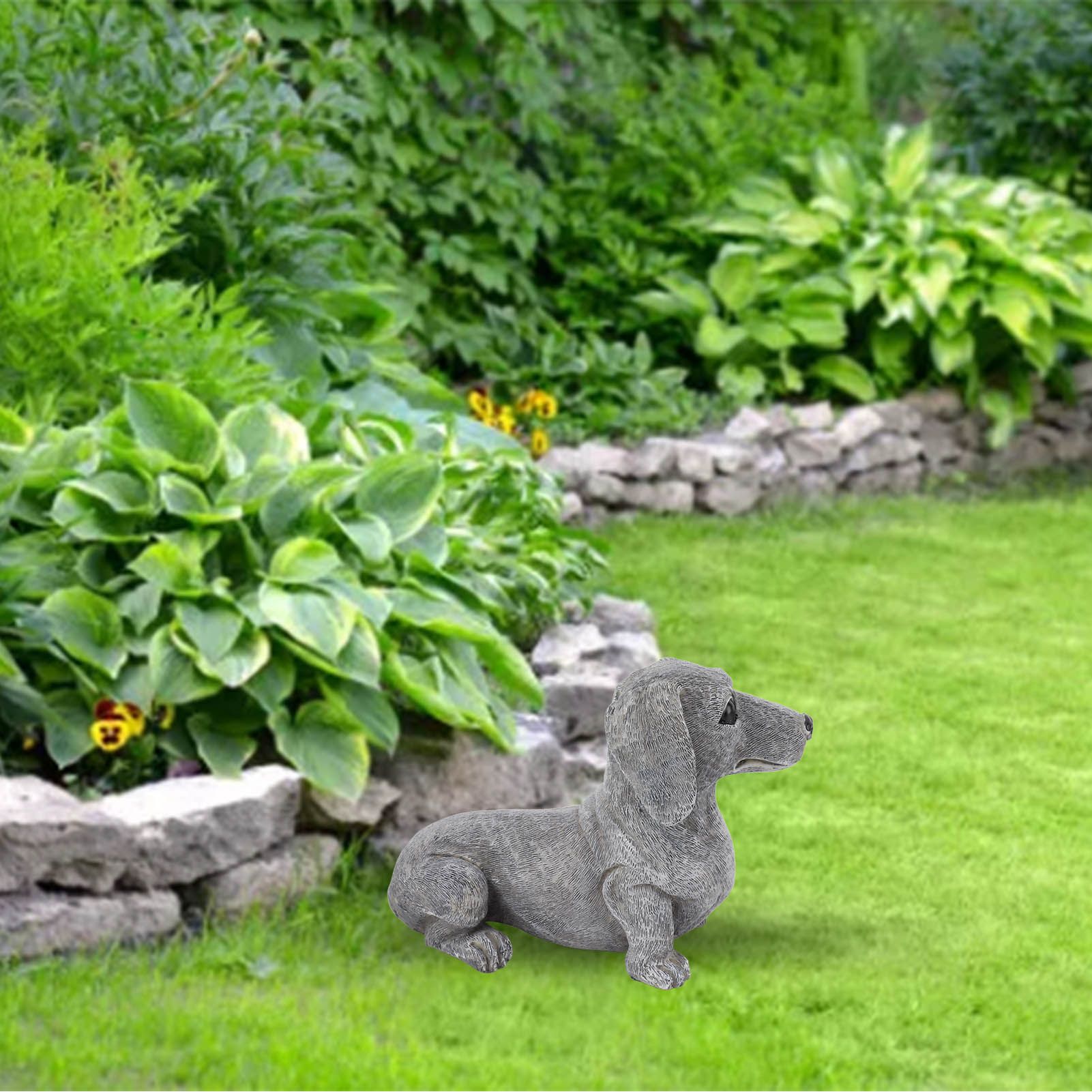 Dachshund Figurine Resin Dachshund Sculpture Outdoor Statue Ornament Dog Lover view 12