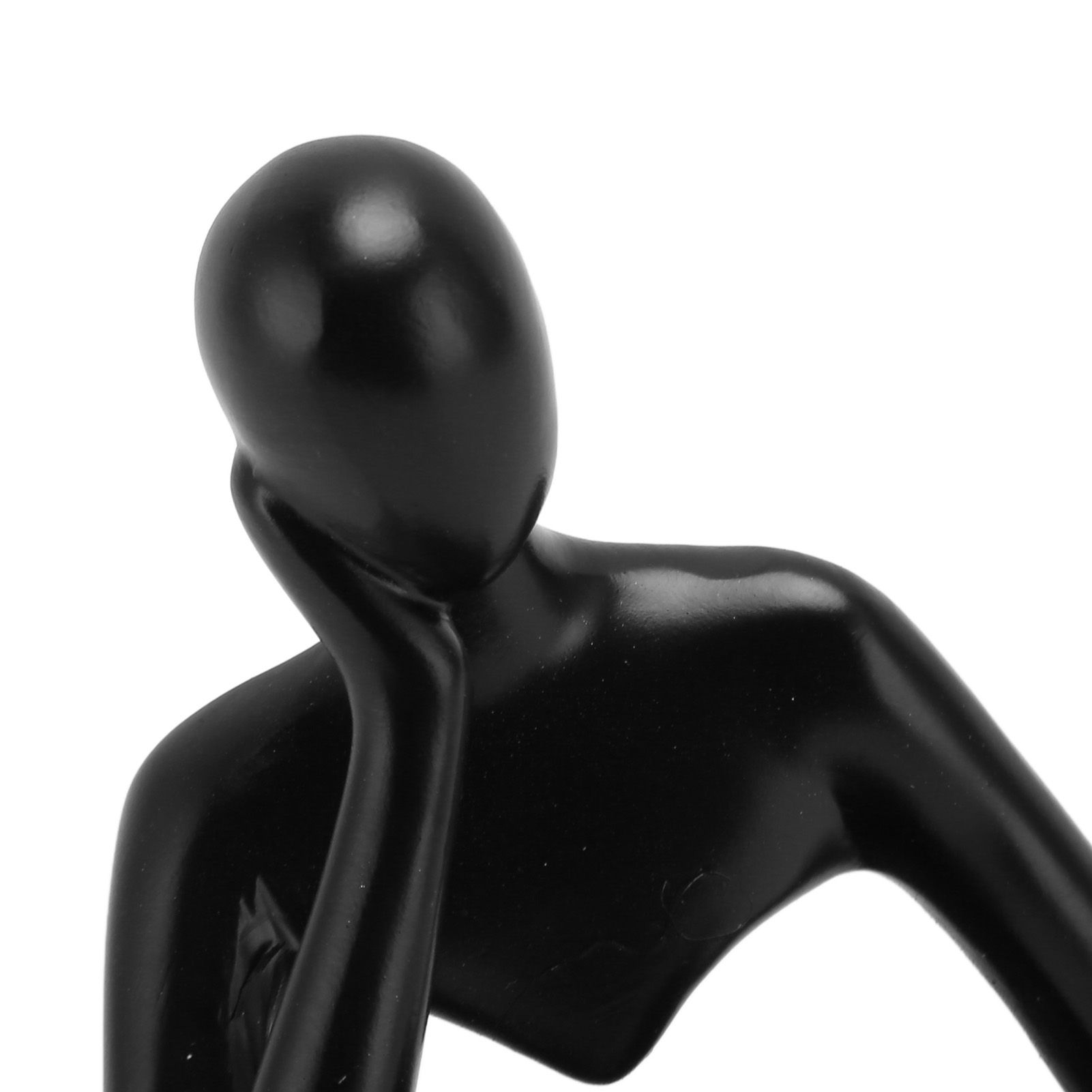Thinker Reading Statue Resin Sitting Figure Abstract Art Ornament for Living view 13