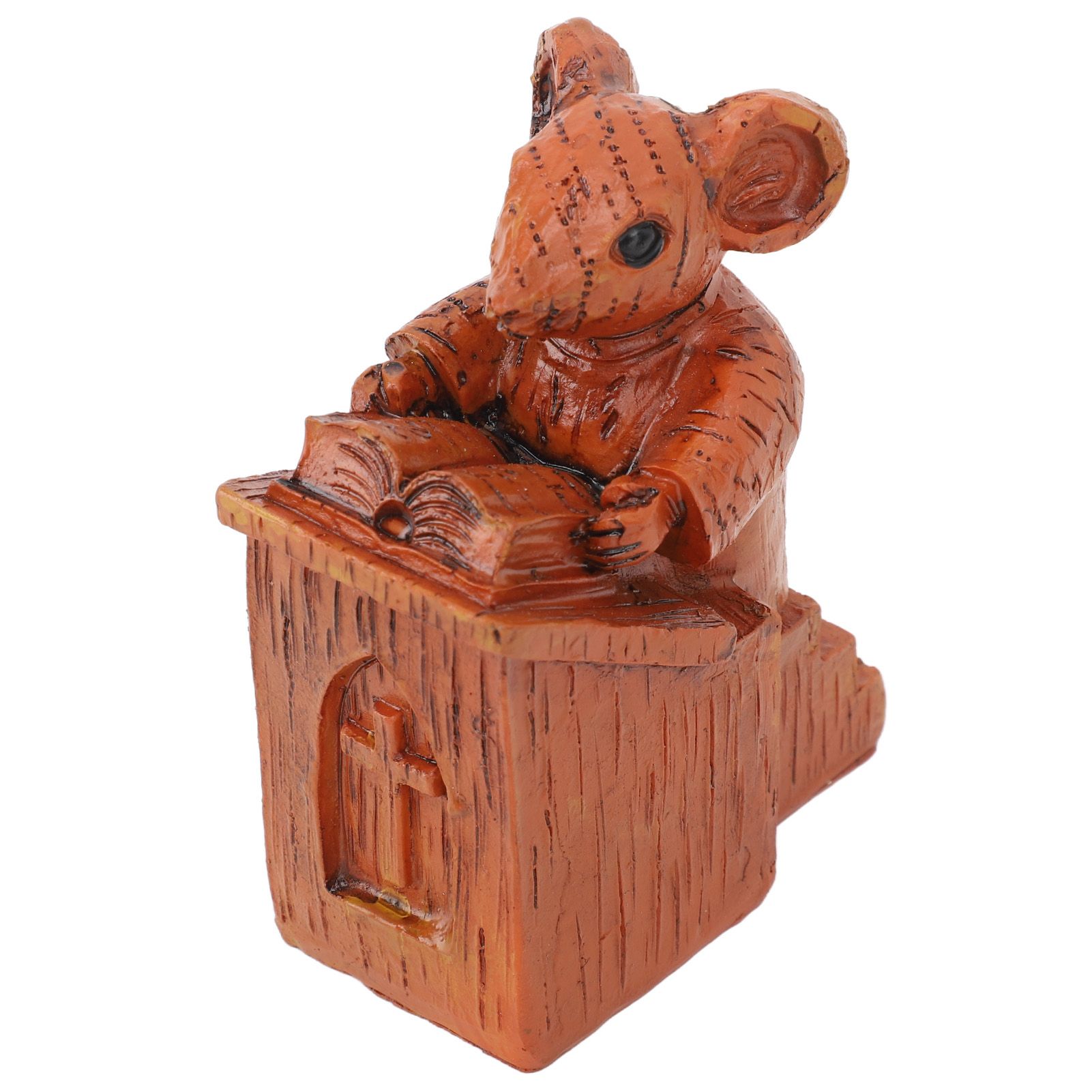 Church Mouse Statue Easy To Clean Brown Resin Church Mouse Resin Sculpture for view 7