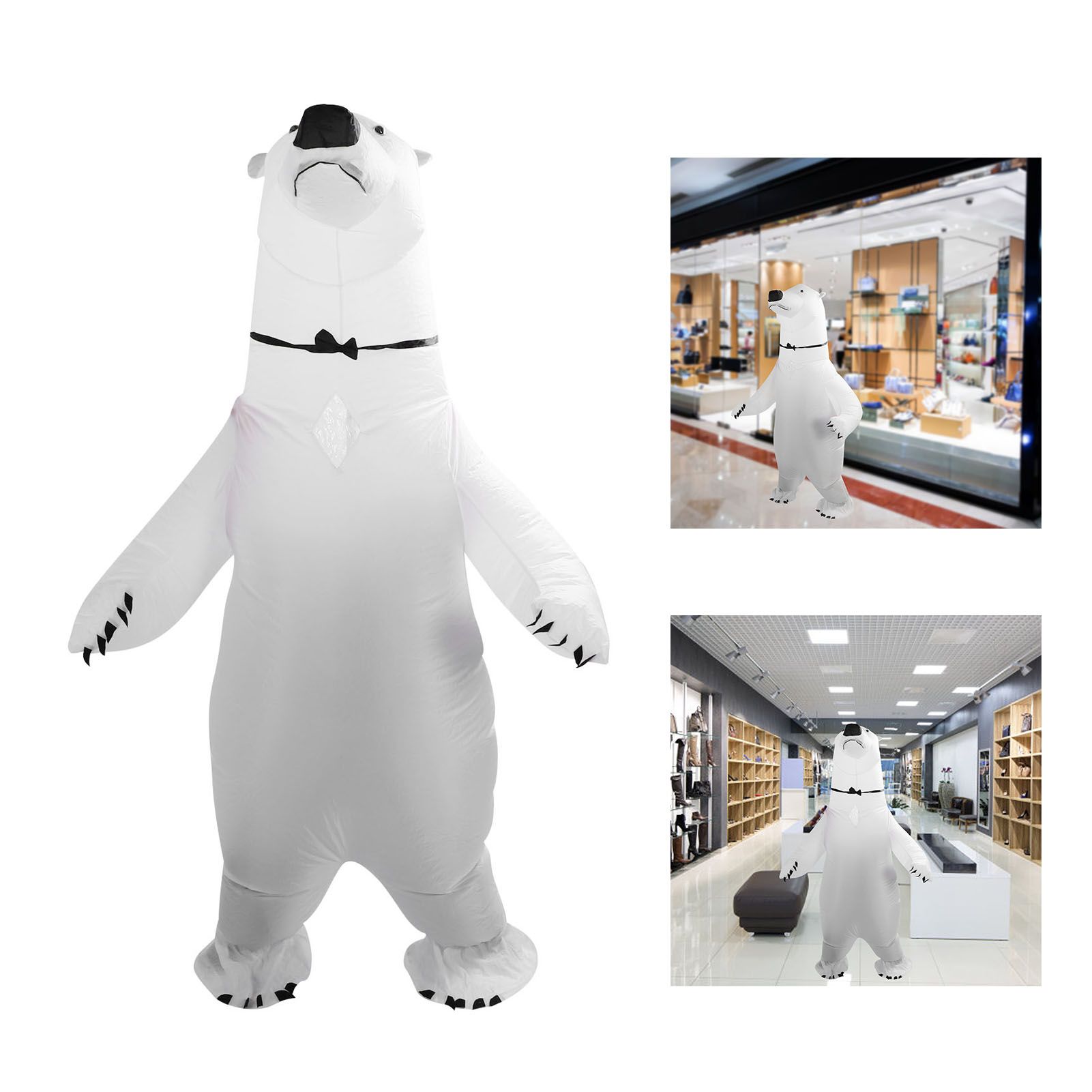 Inflatable Polar Bear Costume Reinforced Stitching Lightweight Reusable view 12