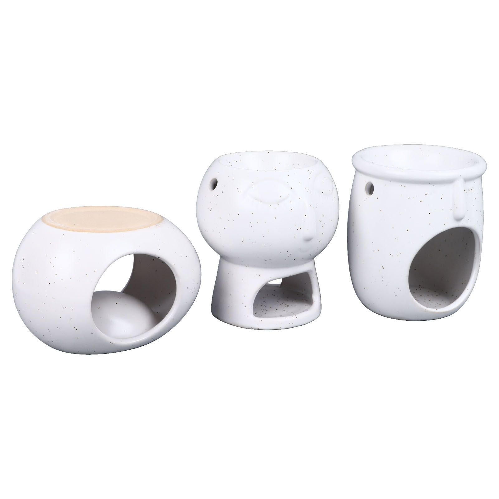 3Pcs Ceramic Tealight Candle Holder Oil Burner Wax Melt Oil Burner for Home view 2