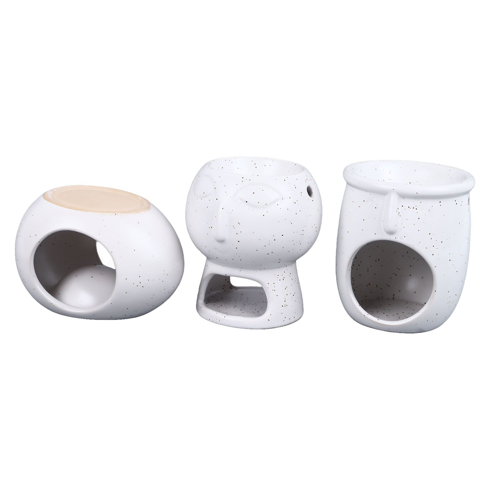 3Pcs Ceramic Tealight Candle Holder Oil Burner Wax Melt Oil Burner for Home view 3