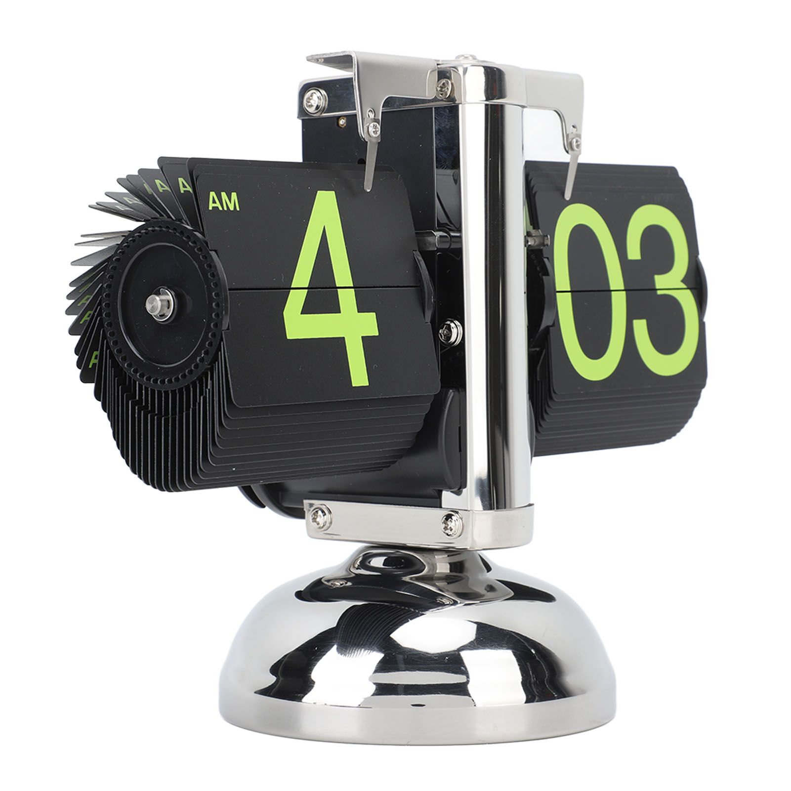 European Style Retro Digital Flip Down Clock 304 Stainless Steel Auto view 2