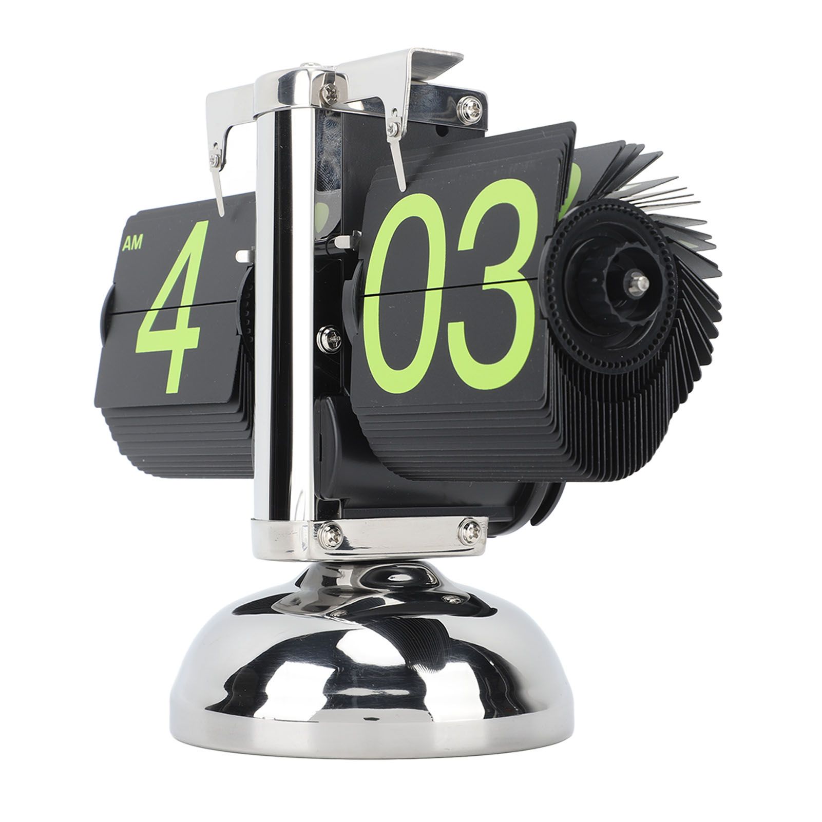 European Style Retro Digital Flip Down Clock 304 Stainless Steel Auto view 3