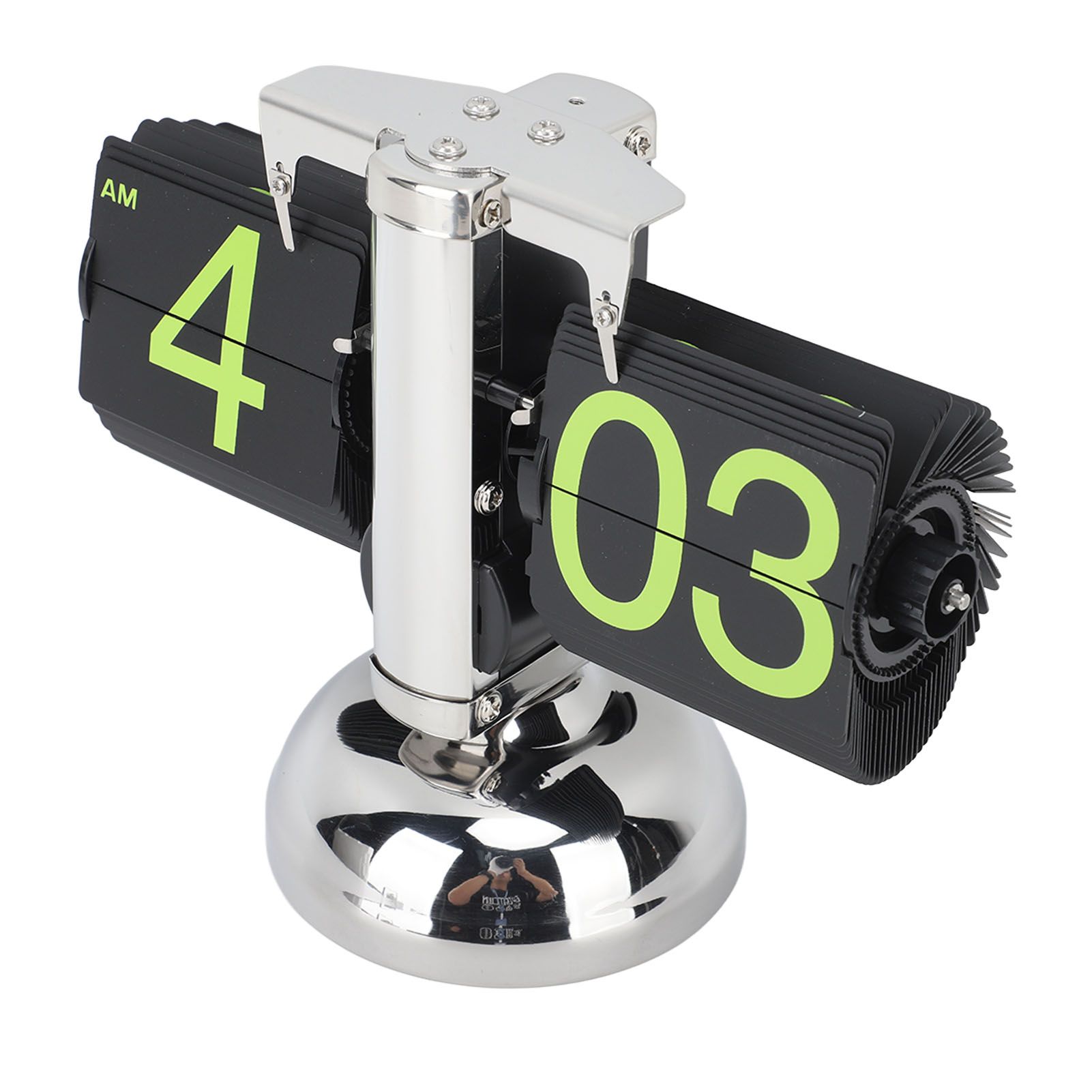 European Style Retro Digital Flip Down Clock 304 Stainless Steel Auto view 6