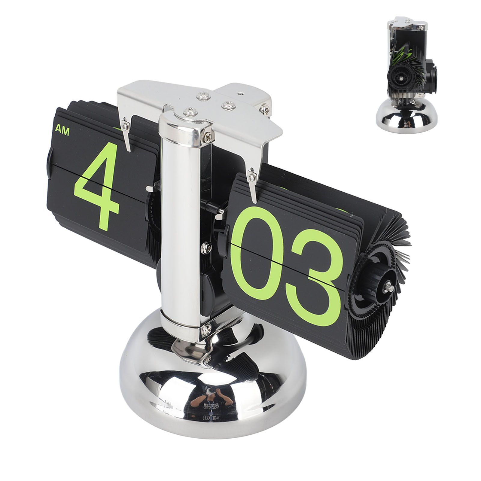 European Style Retro Digital Flip Down Clock 304 Stainless Steel Auto view 9