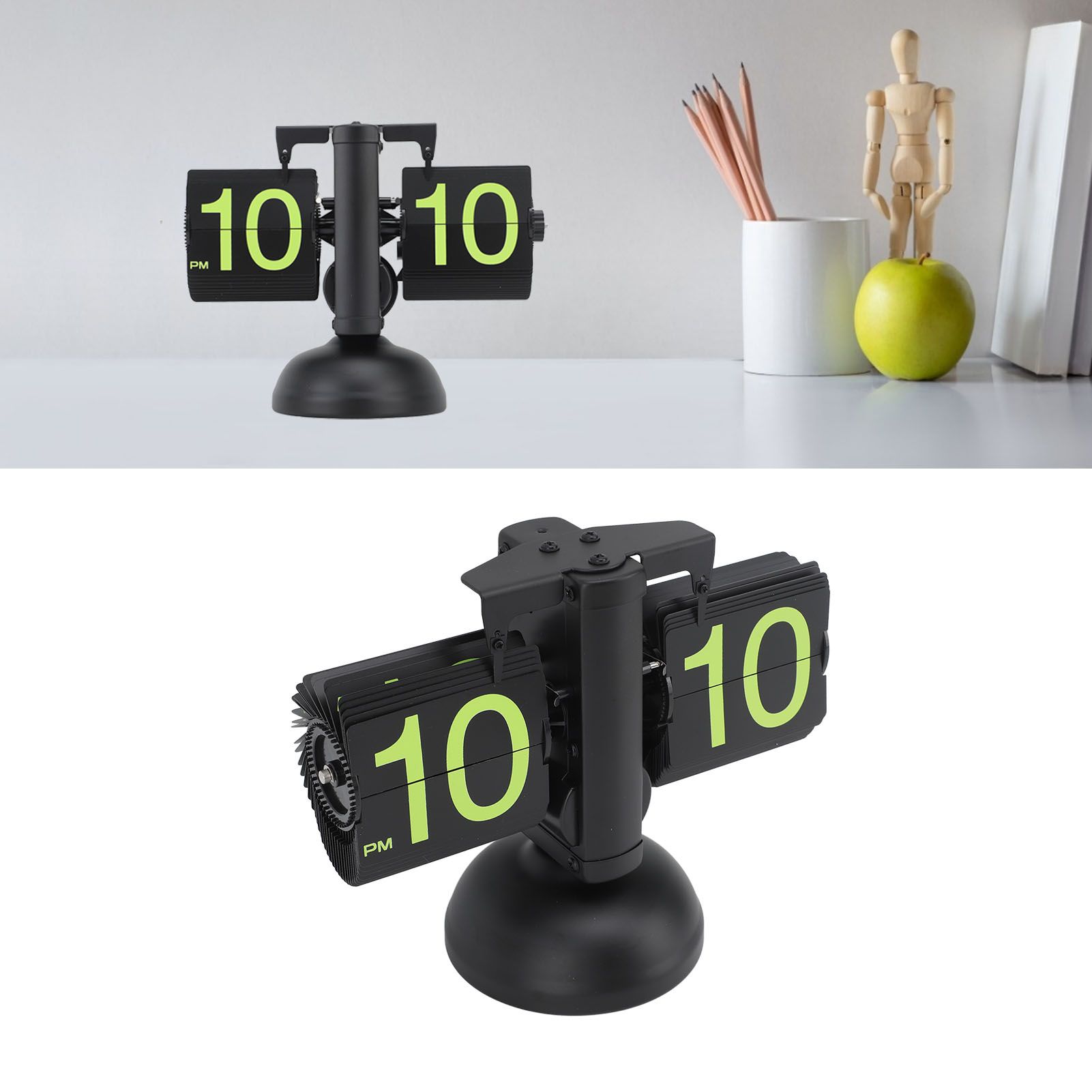 European Style Retro Digital Flip Down Clock 304 Stainless Steel Auto view 12