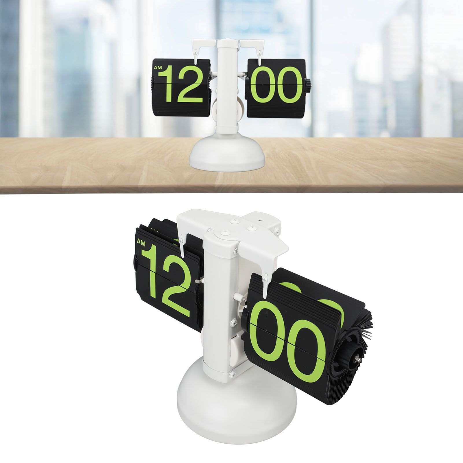 European Style Retro Digital Flip Down Clock 304 Stainless Steel Auto view 11