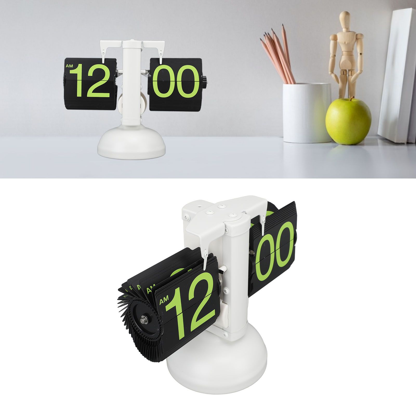European Style Retro Digital Flip Down Clock 304 Stainless Steel Auto view 12