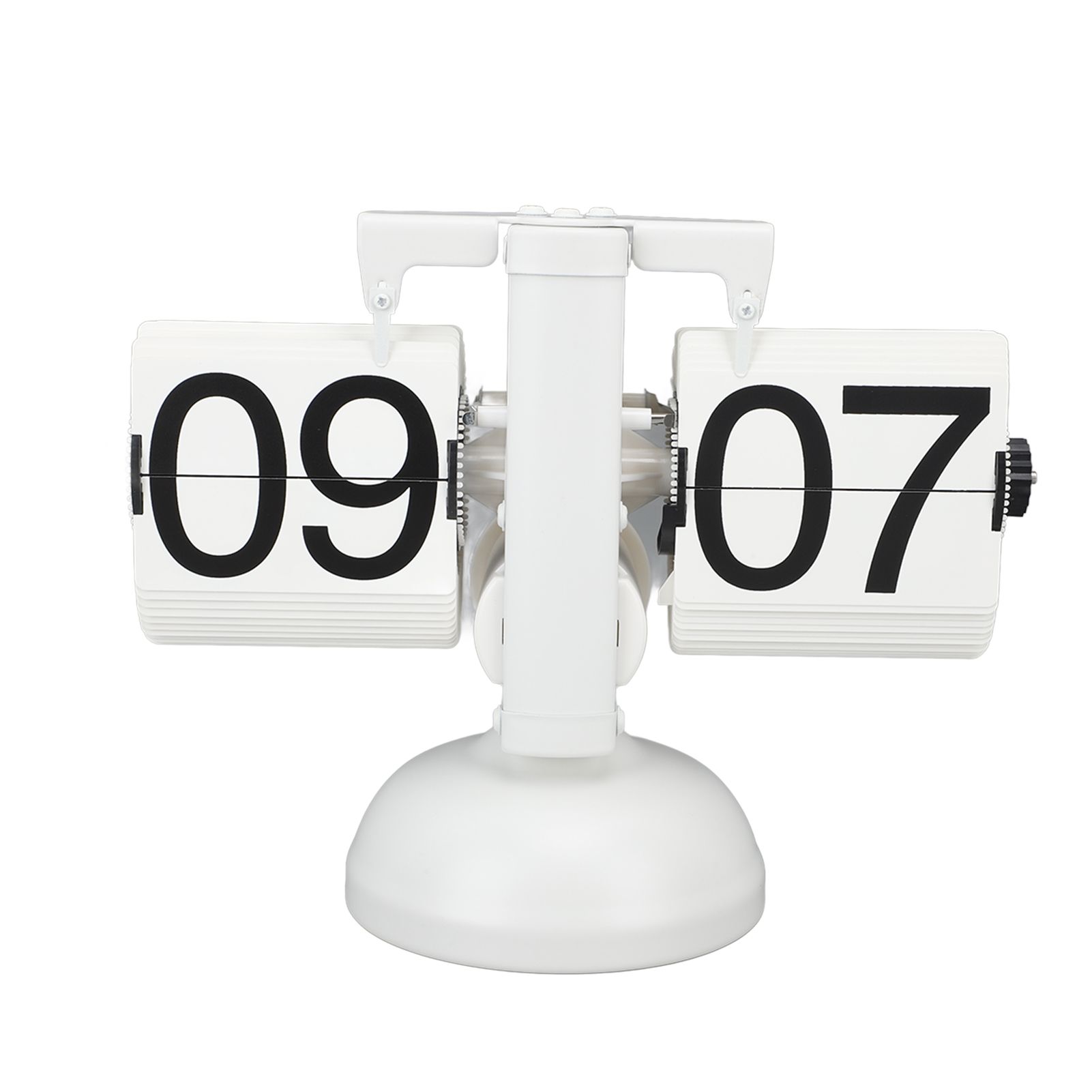 Flip Clock Large Number Battery Powered 304 Stainless Steel Tabletop Retro view 3