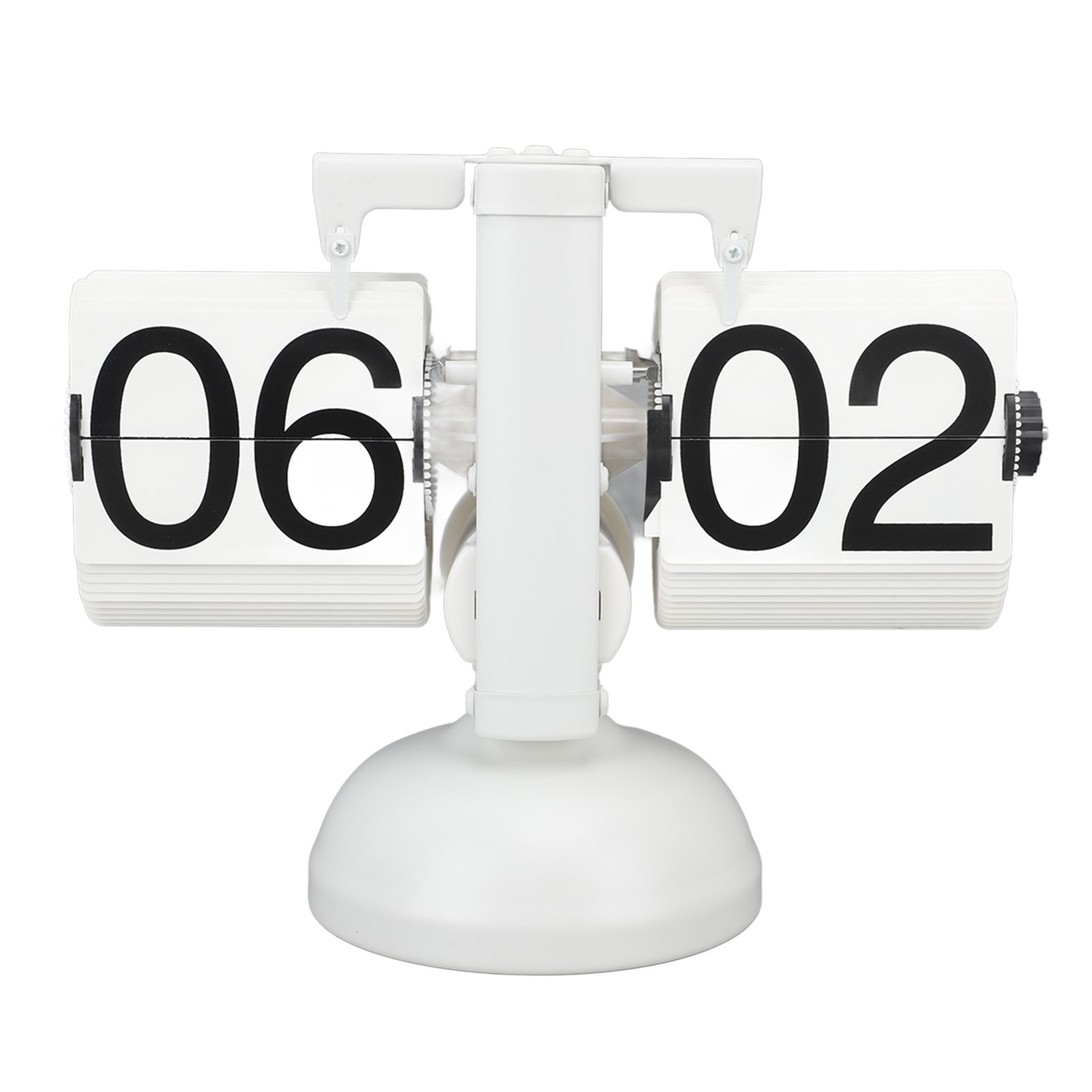 Flip Clock Large Number Battery Powered 304 Stainless Steel Tabletop Retro view 6