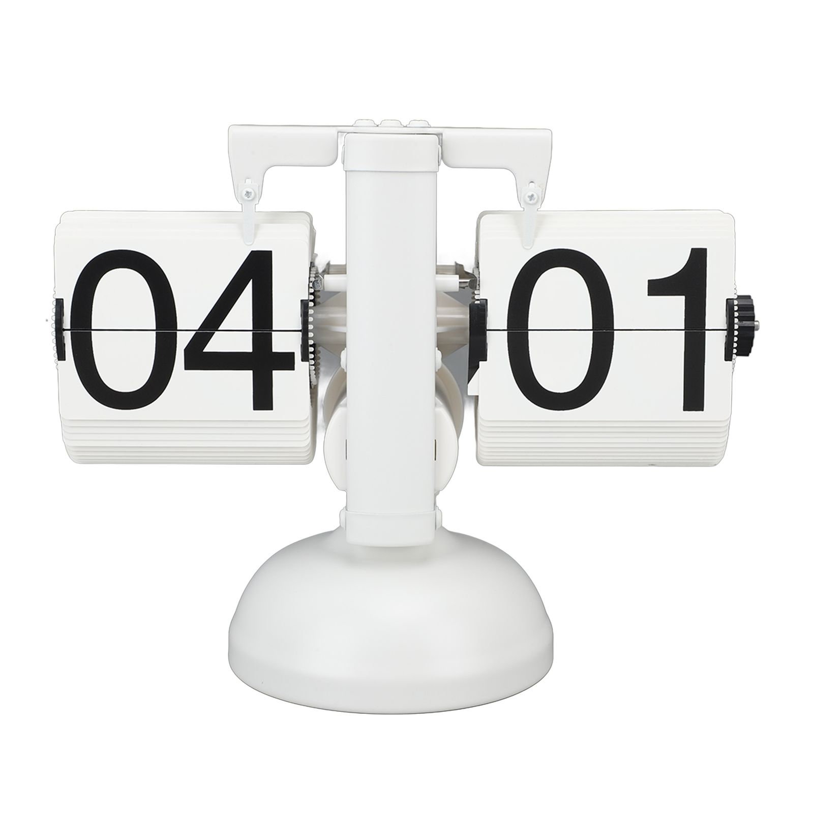 Flip Clock Large Number Battery Powered 304 Stainless Steel Tabletop Retro view 8