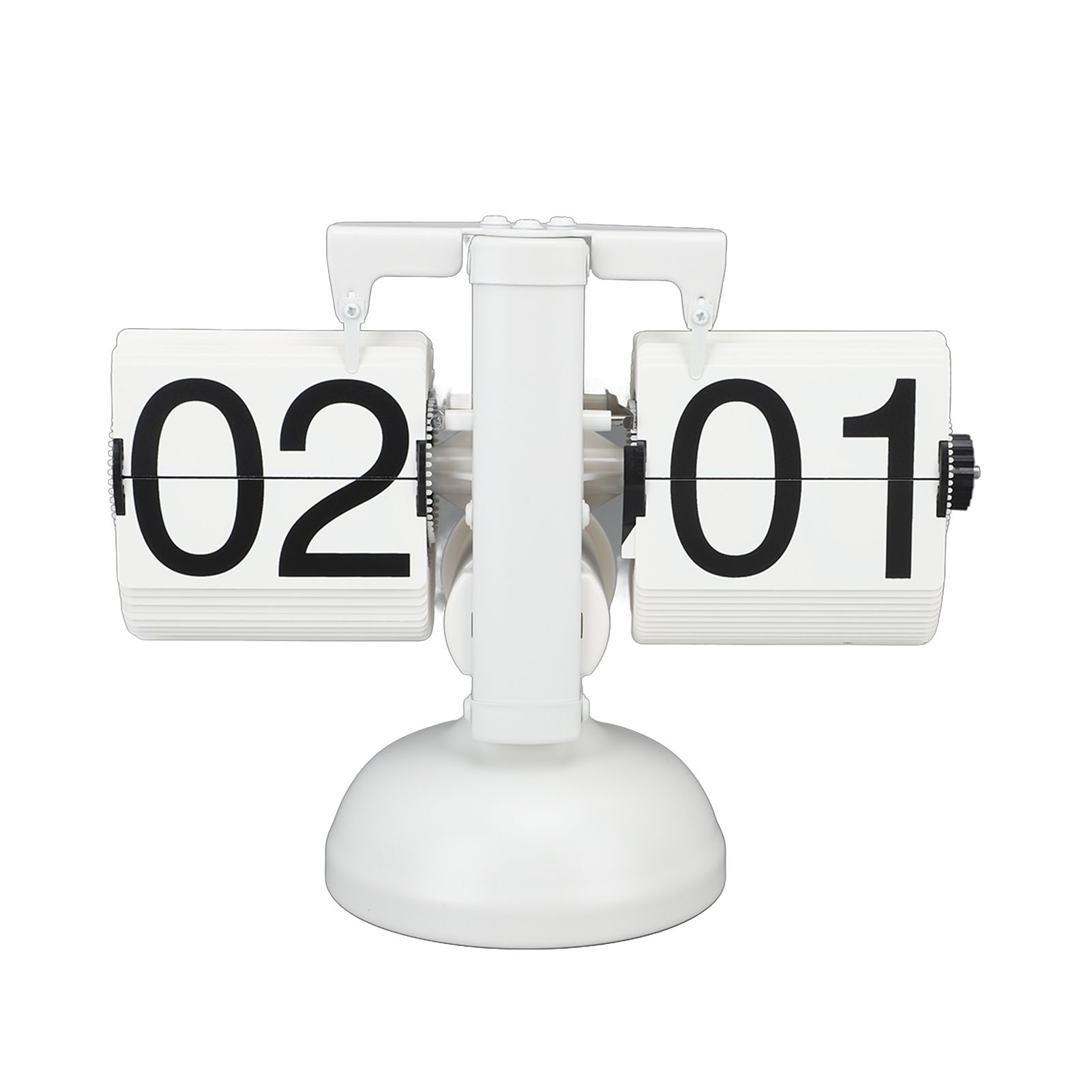 Flip Clock Large Number Battery Powered 304 Stainless Steel Tabletop Retro view 10