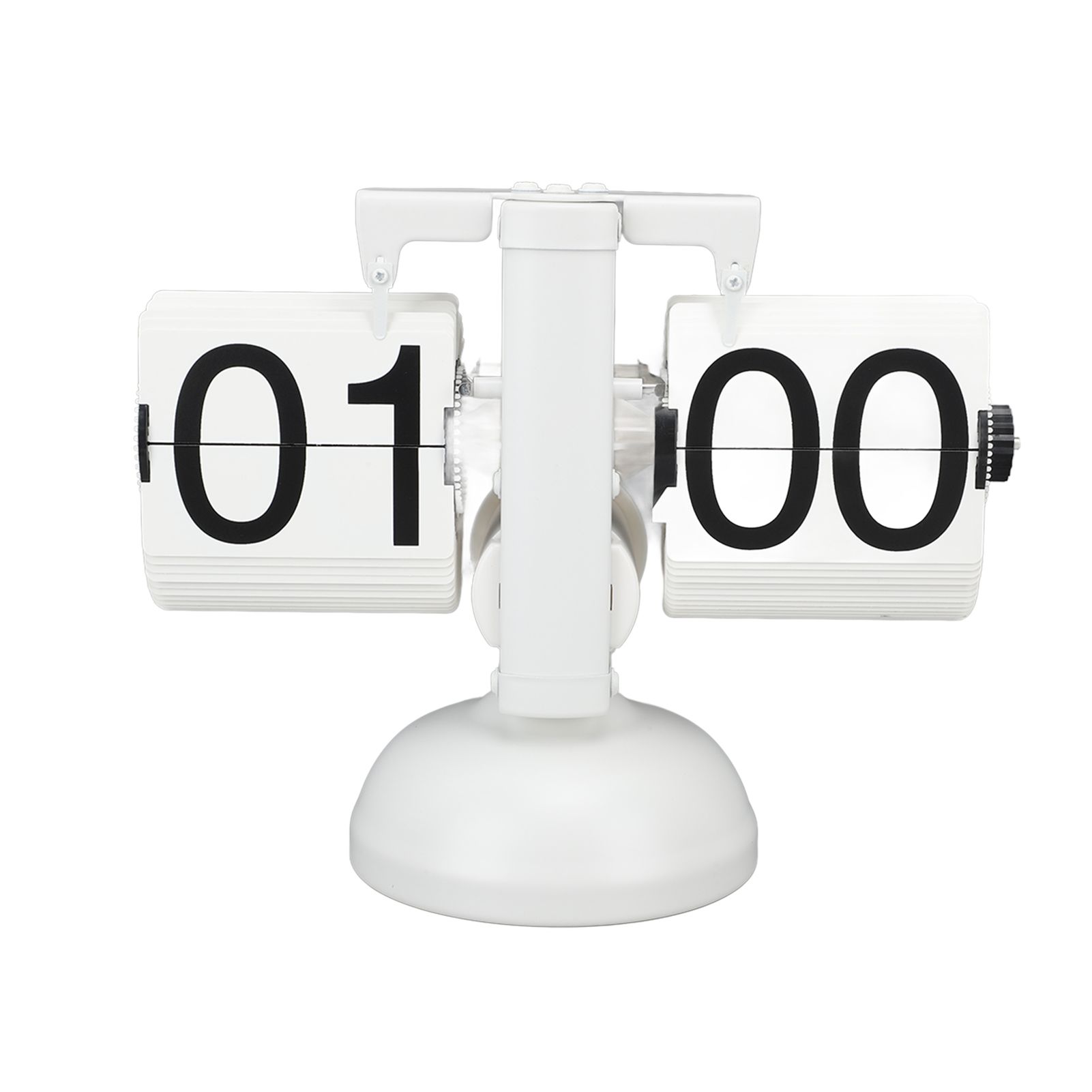 Flip Clock Large Number Battery Powered 304 Stainless Steel Tabletop Retro view 13