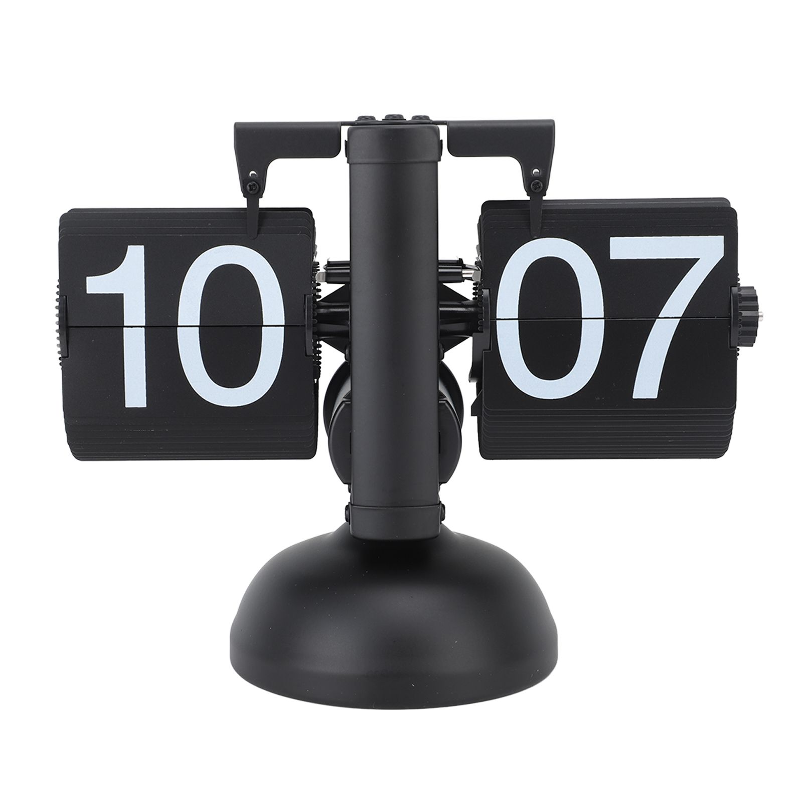 Flip Clock Large Number Battery Powered 304 Stainless Steel Tabletop Retro view 2