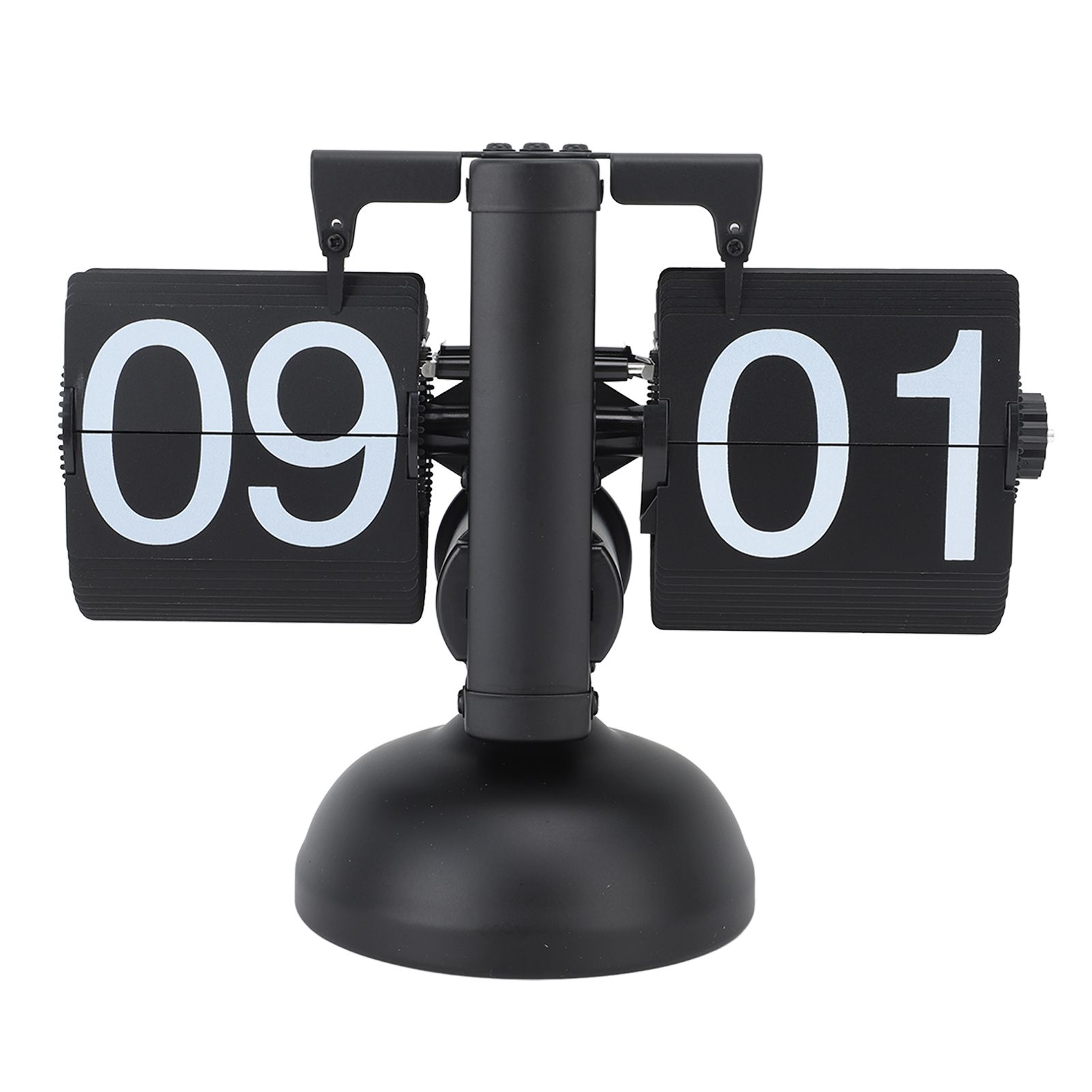 Flip Clock Large Number Battery Powered 304 Stainless Steel Tabletop Retro view 3