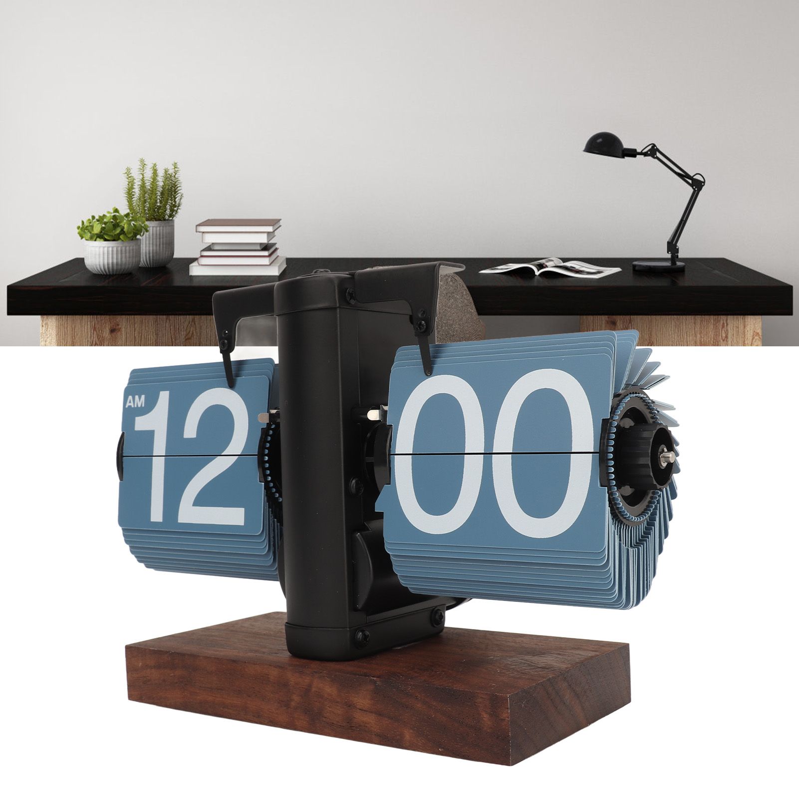 Digital Flip Down Clock Retro Automatic Turning Battery Operated Mechanical view 12