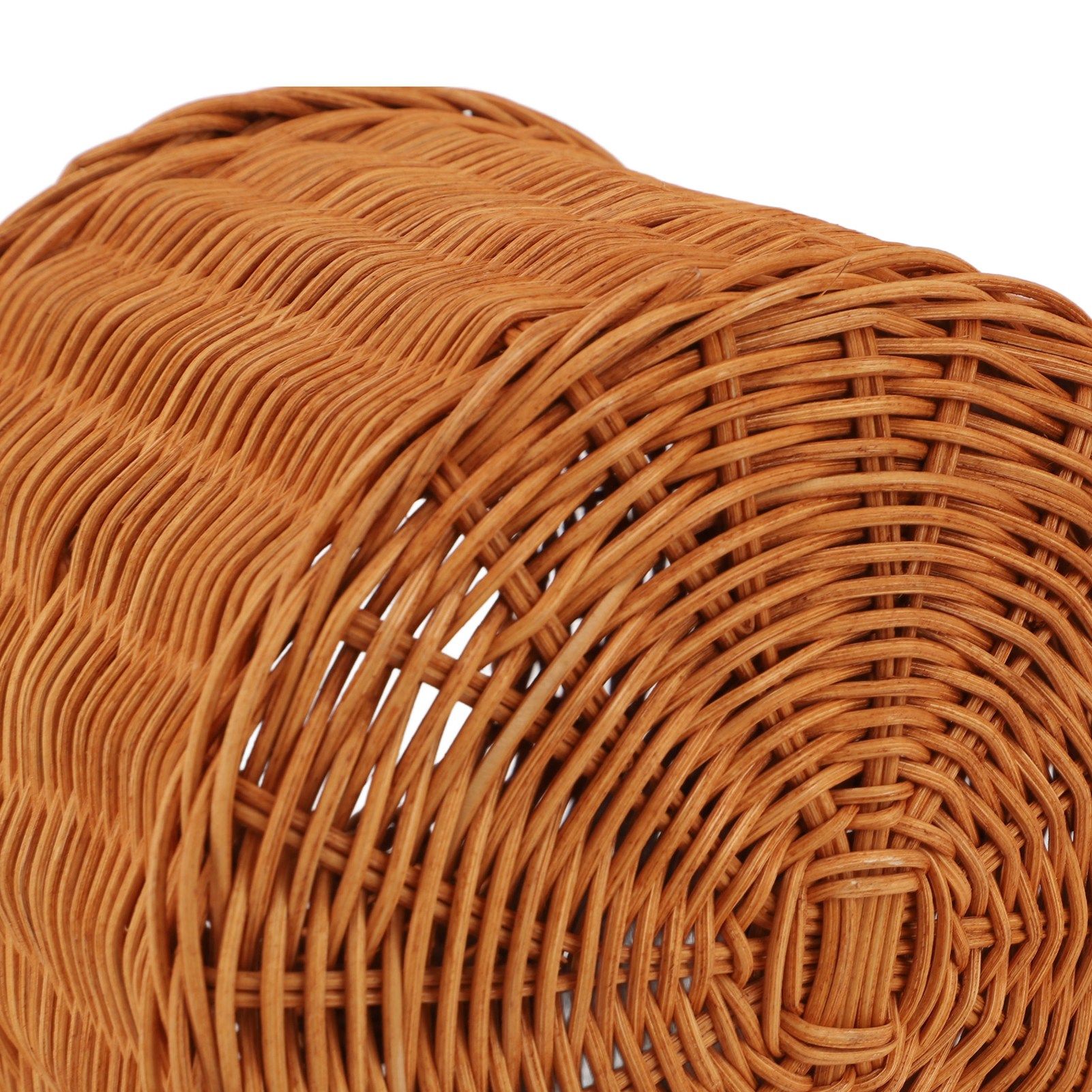 Tissue Box Cover Rattan Cute Bear Brown with Lid Easy Access Round Easy view 13