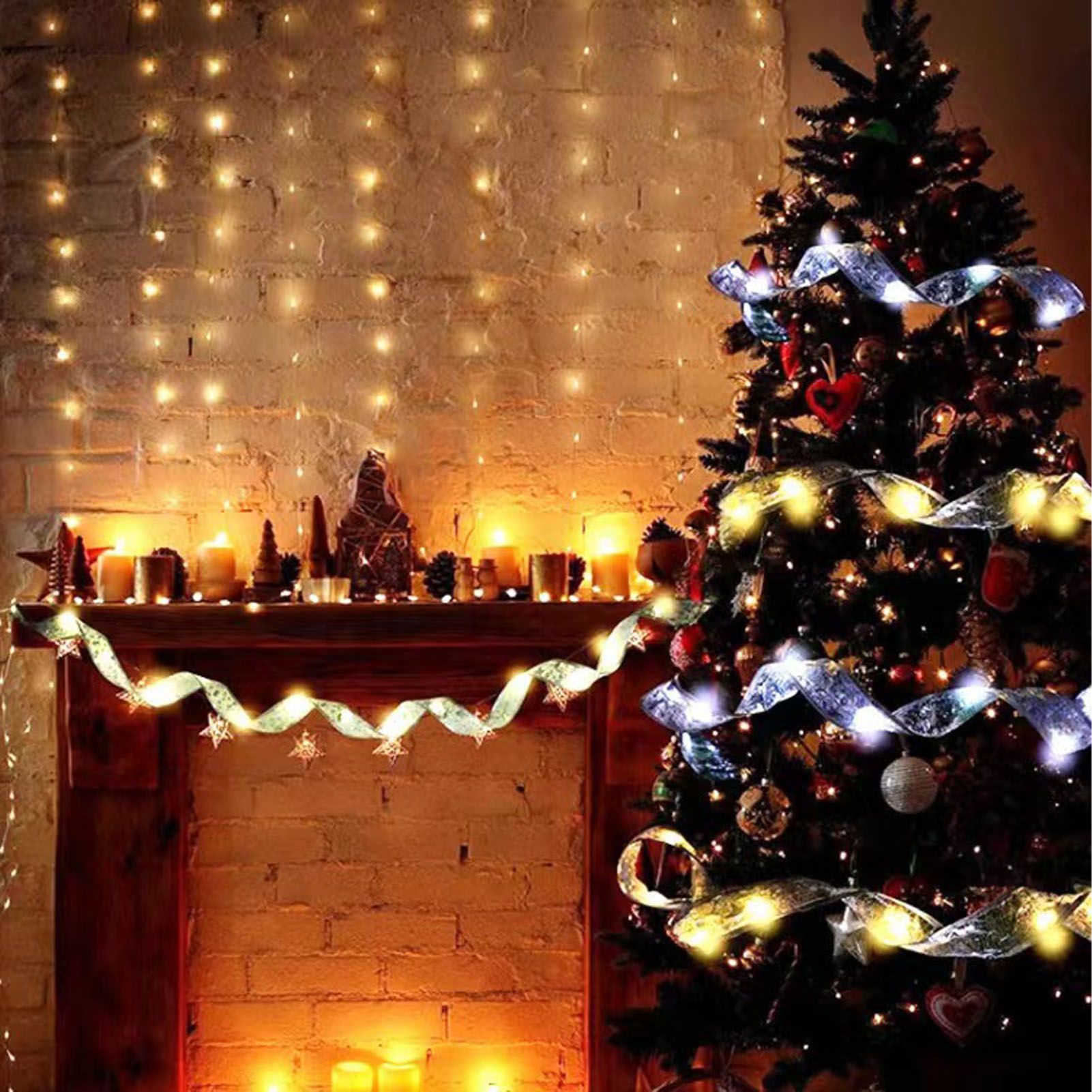 LED Christmas Ribbon Light 5cmx5m High Brightness Double Layer Gold Foiling view 2