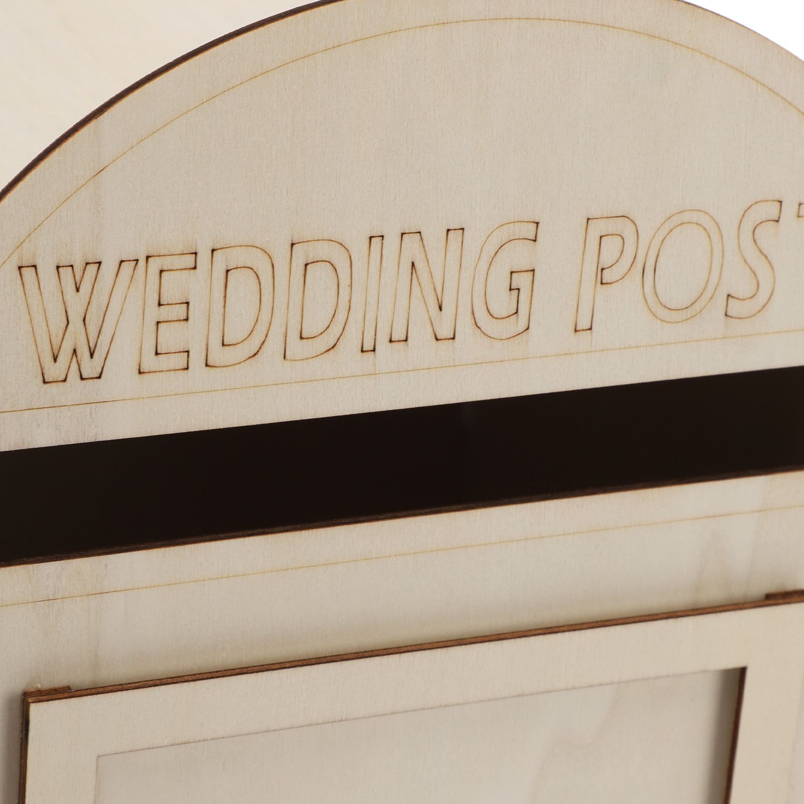 DIY Wooden Wedding Mailbox Post Box with Lock Key for Reception Wedding view 13