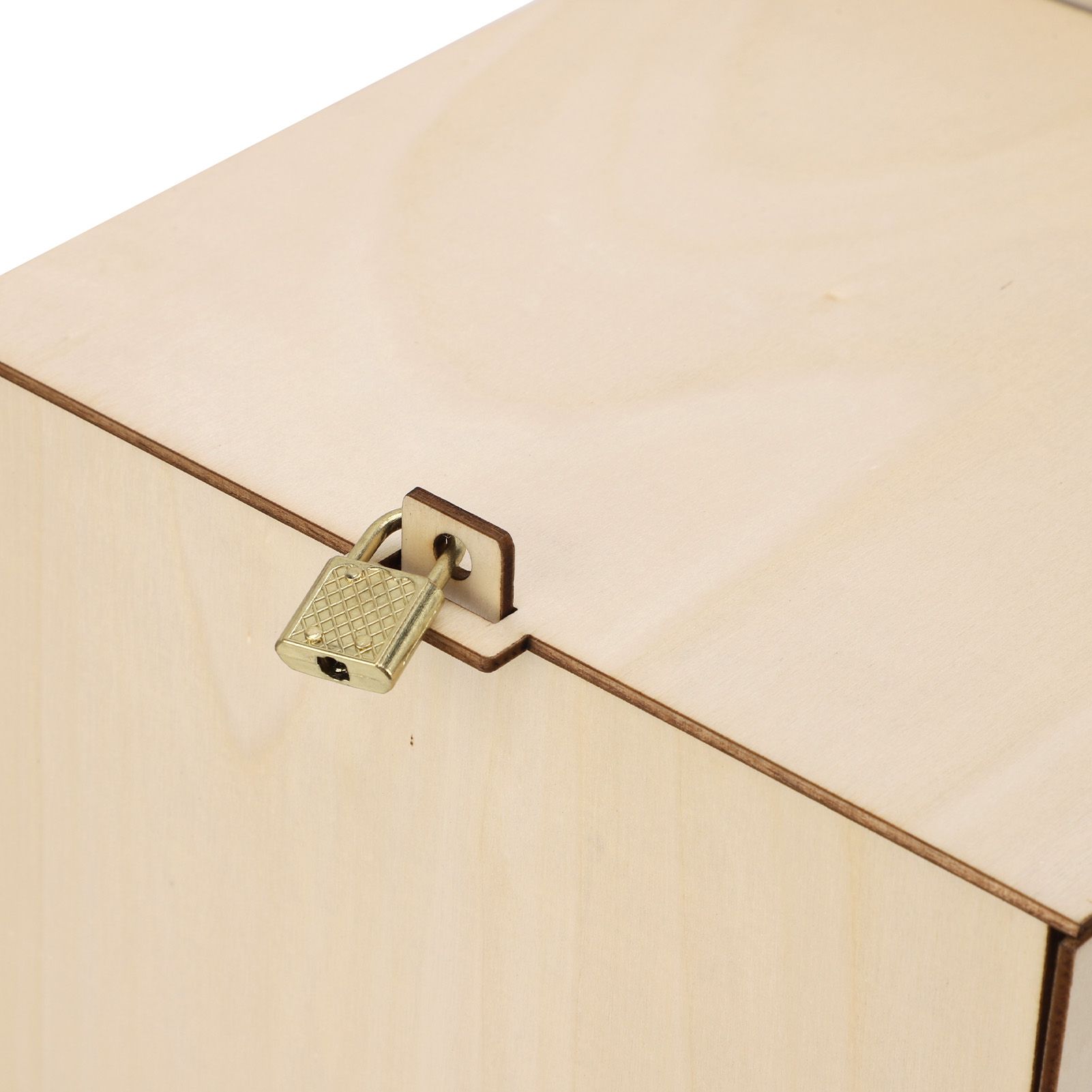 DIY Wooden Wedding Mailbox Post Box with Lock Key for Reception Wedding view 15