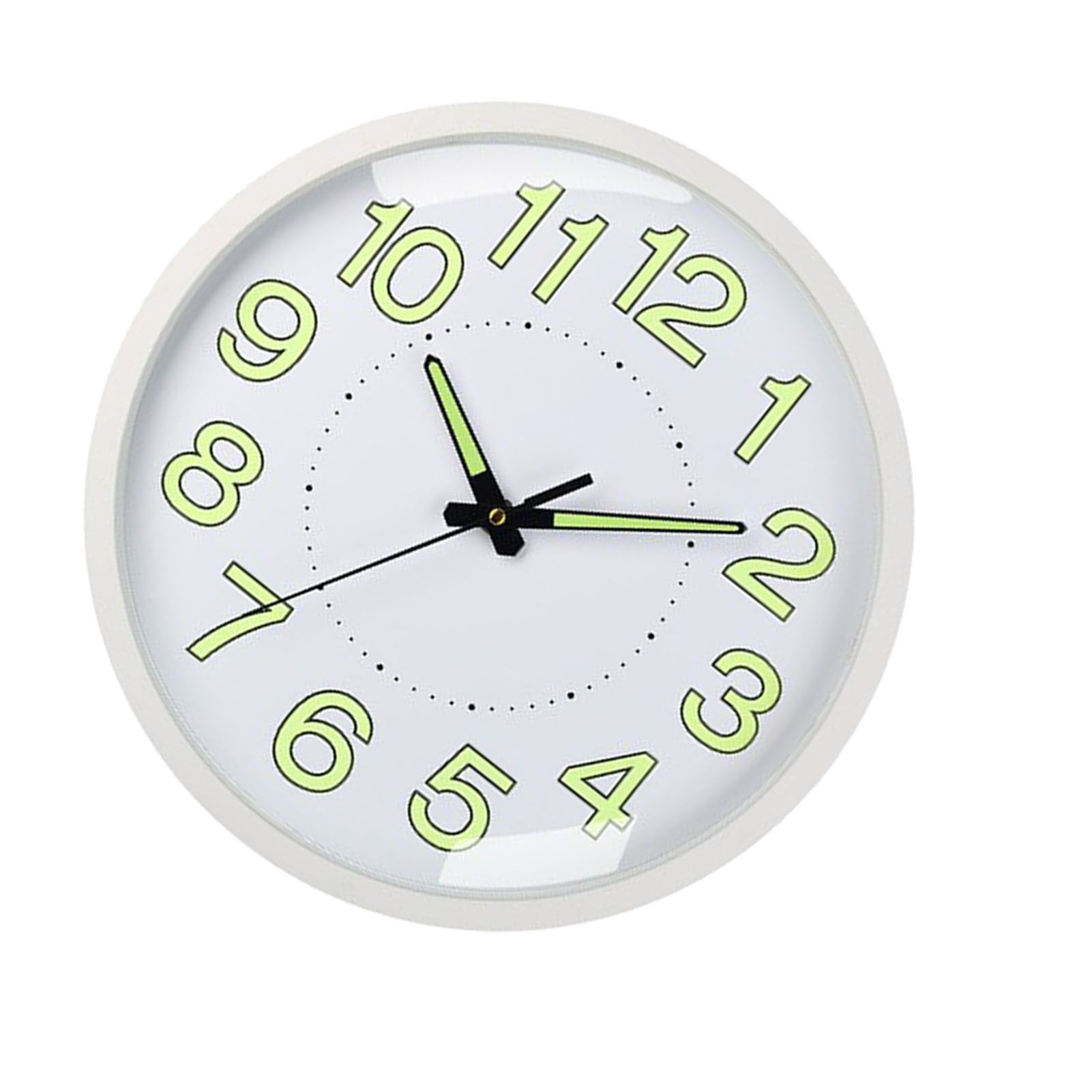 Silent Quartz Clock Plastic Wall Mounted Luminous Quiet for Living Room view 3