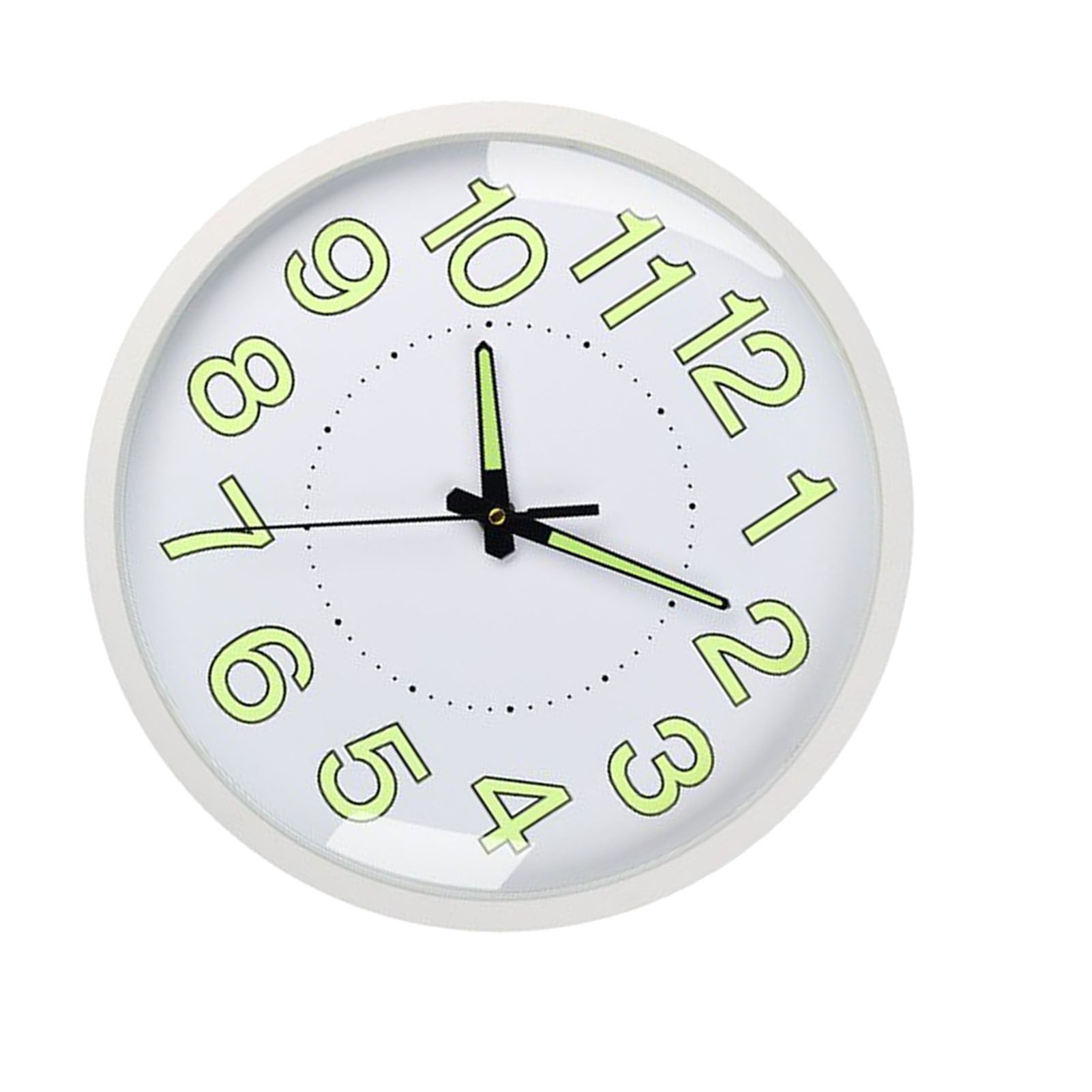 Silent Quartz Clock Plastic Wall Mounted Luminous Quiet for Living Room view 4