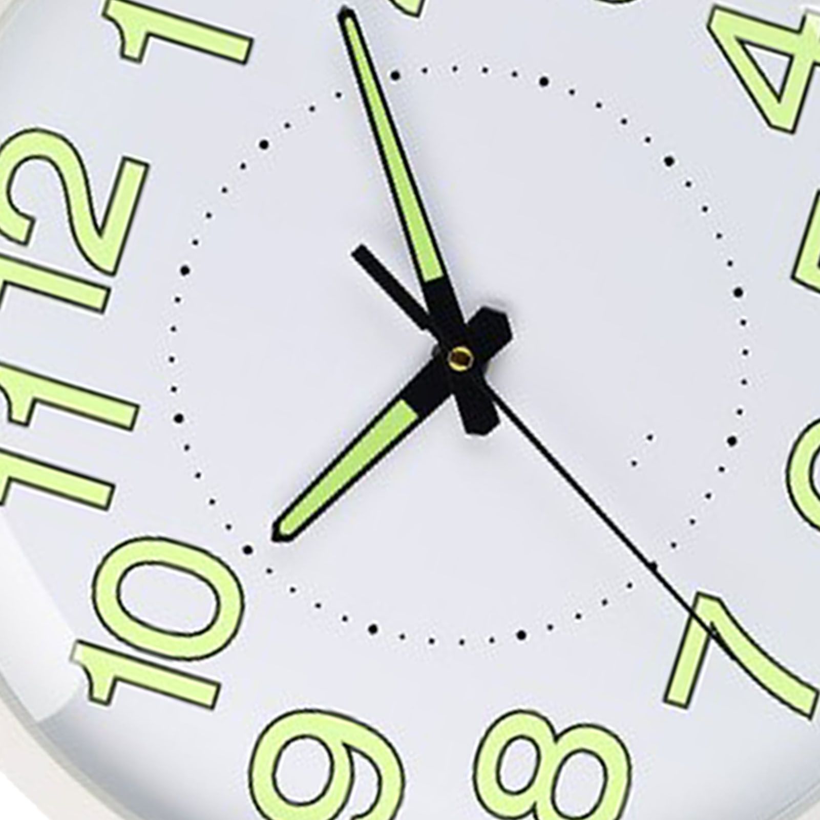 Silent Quartz Clock Plastic Wall Mounted Luminous Quiet for Living Room view 8