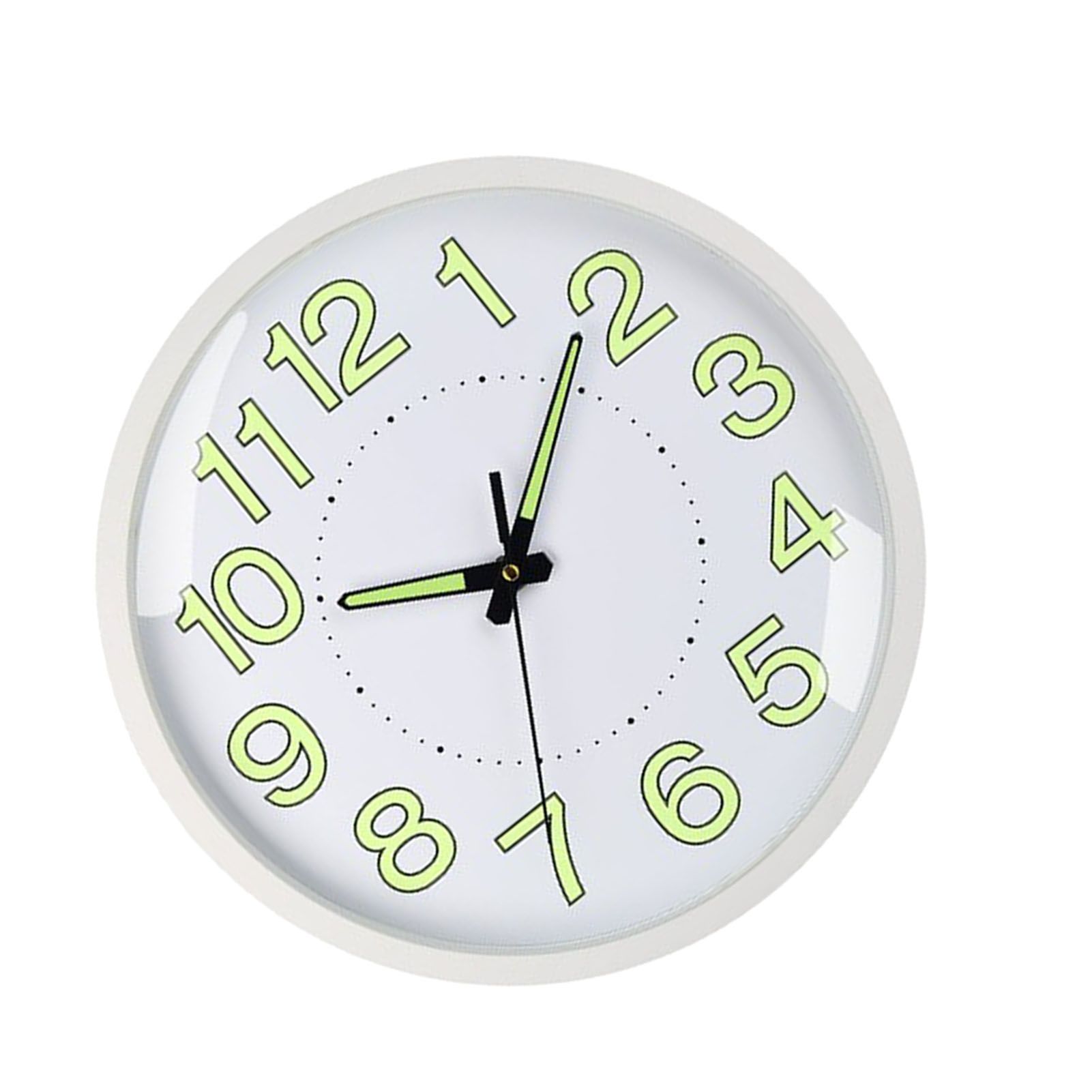 Silent Quartz Clock Plastic Wall Mounted Luminous Quiet for Living Room view 10