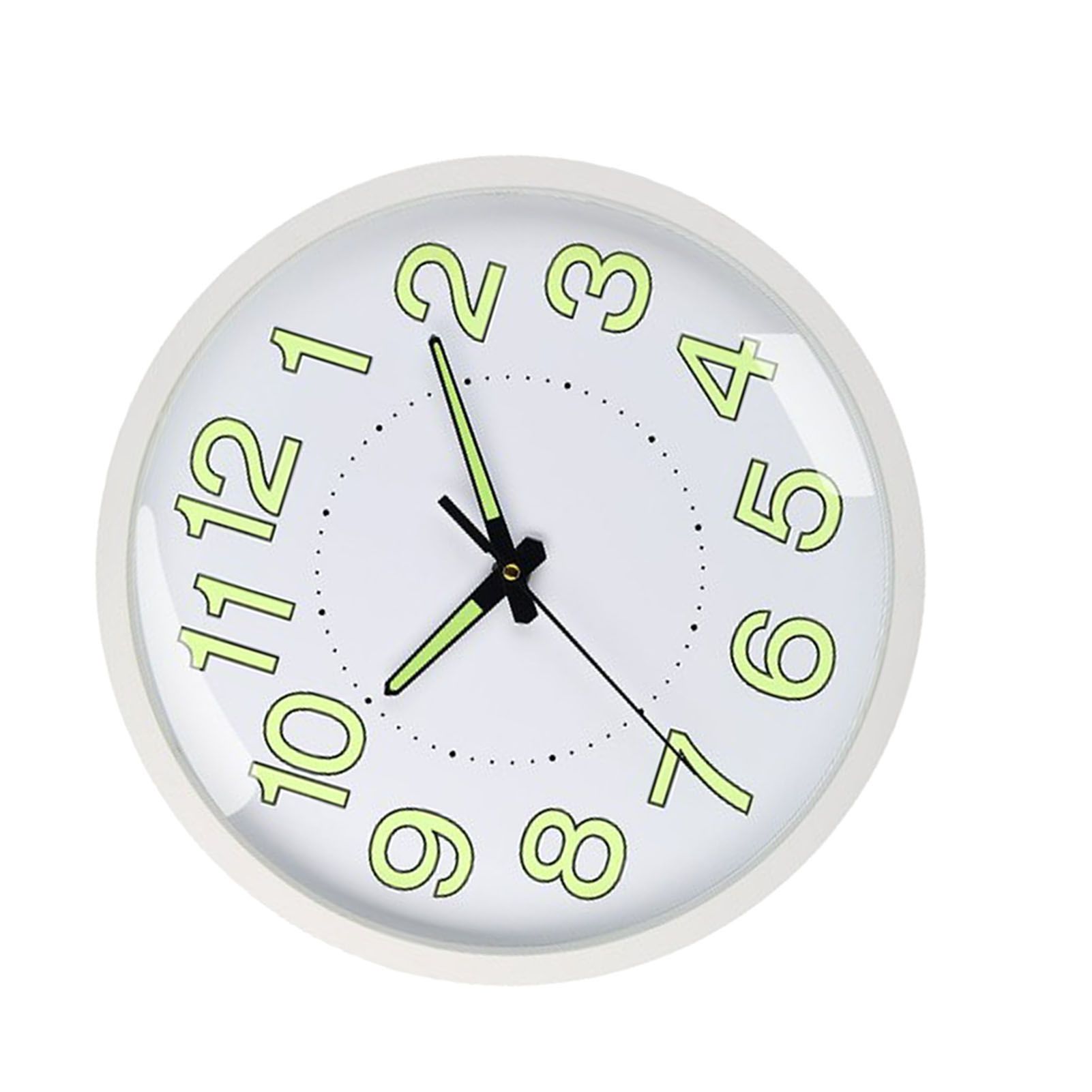 Silent Quartz Clock Plastic Wall Mounted Luminous Quiet for Living Room view 12