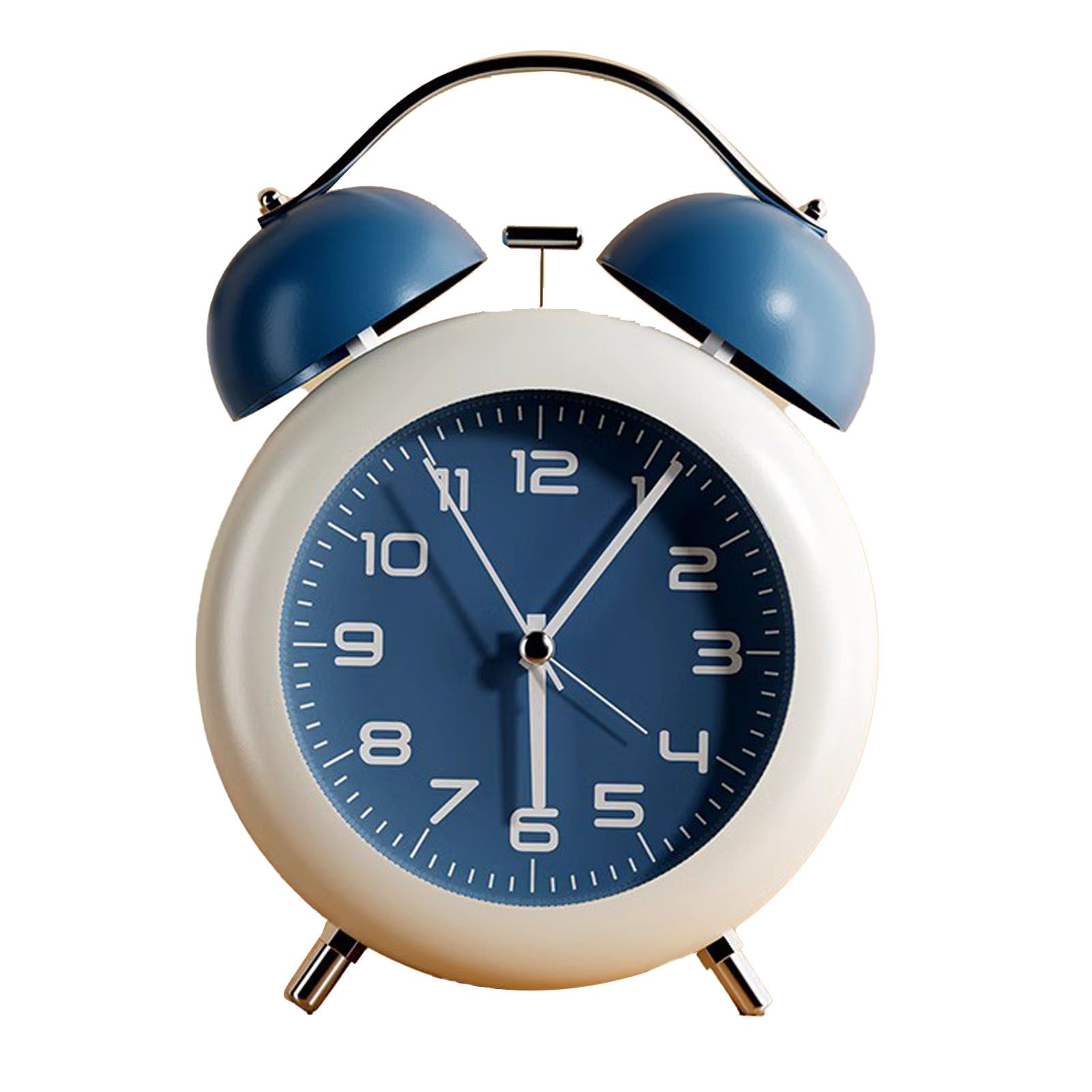Twin Bell Alarm Clock for Kids ABS Battery Operated Cute Desktop Bedside Alarm view 2