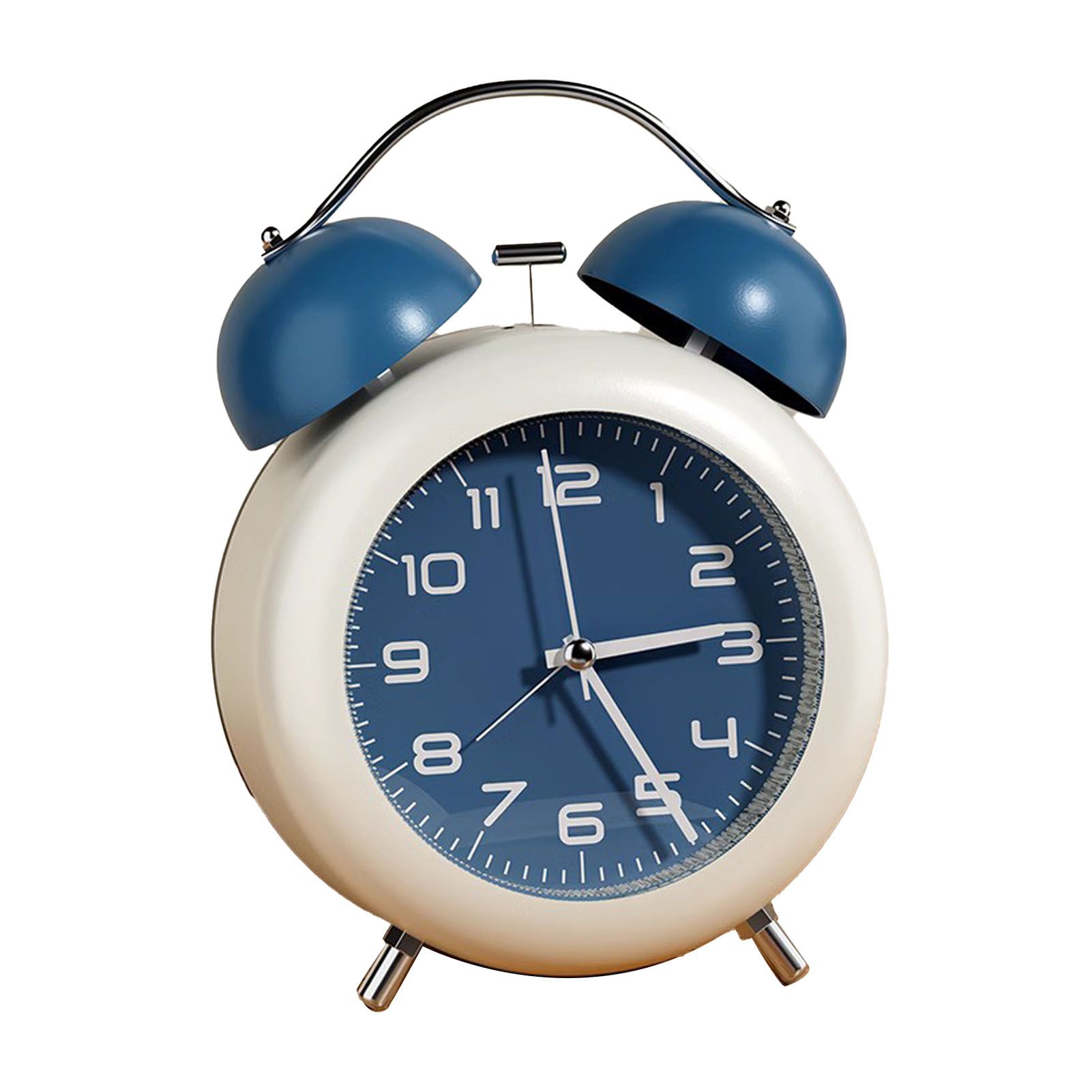 Twin Bell Alarm Clock for Kids ABS Battery Operated Cute Desktop Bedside Alarm view 3