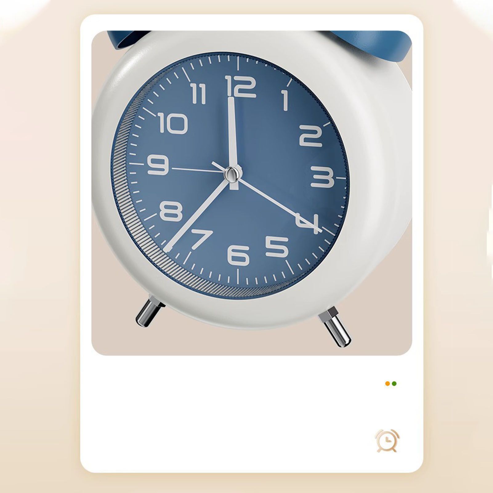 Twin Bell Alarm Clock for Kids ABS Battery Operated Cute Desktop Bedside Alarm view 11