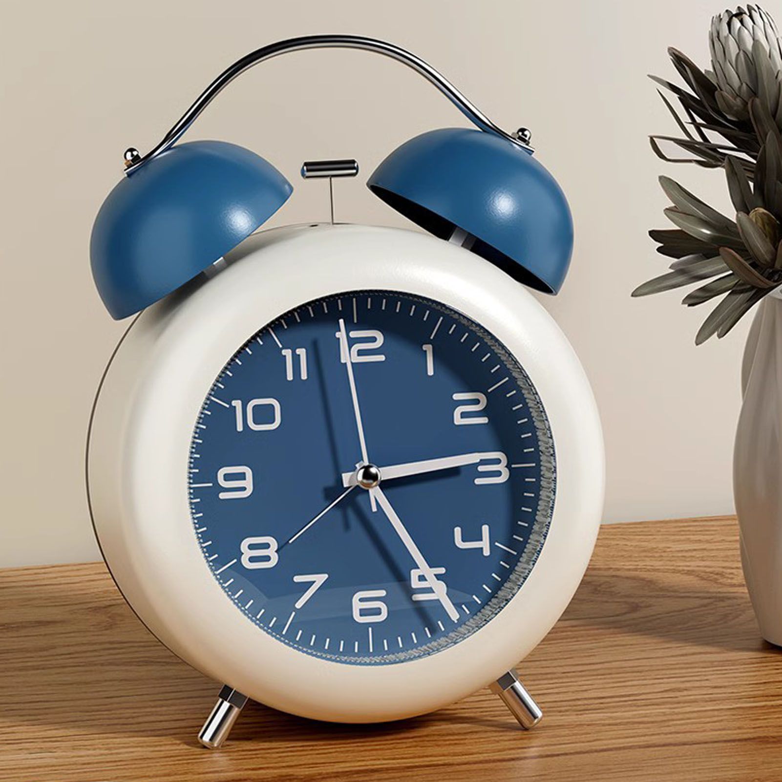 Twin Bell Alarm Clock for Kids ABS Battery Operated Cute Desktop Bedside Alarm view 13