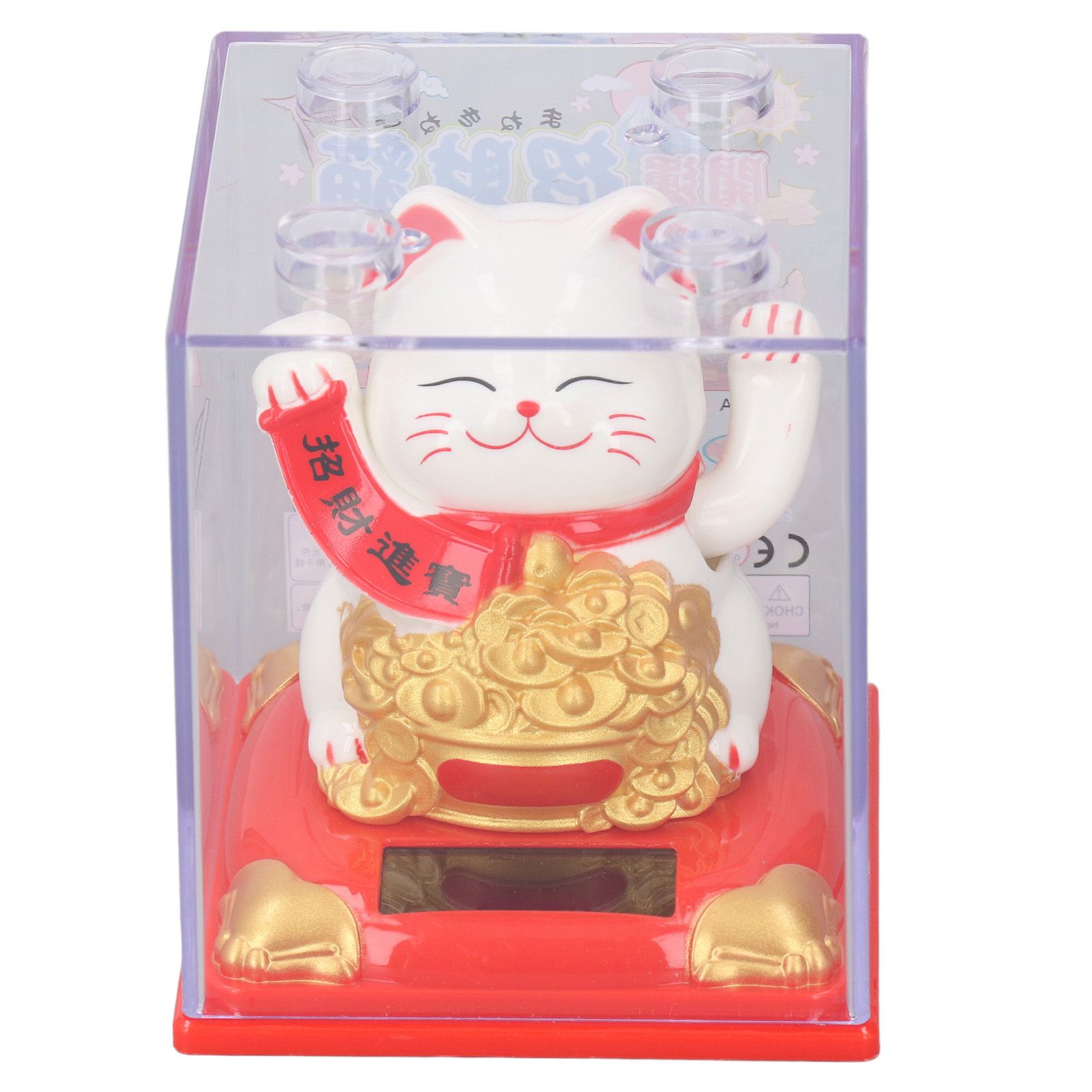 Lucky Cat Decoration Solar Power Arm Waving Fortune Cat Decorative Wealth — image 1