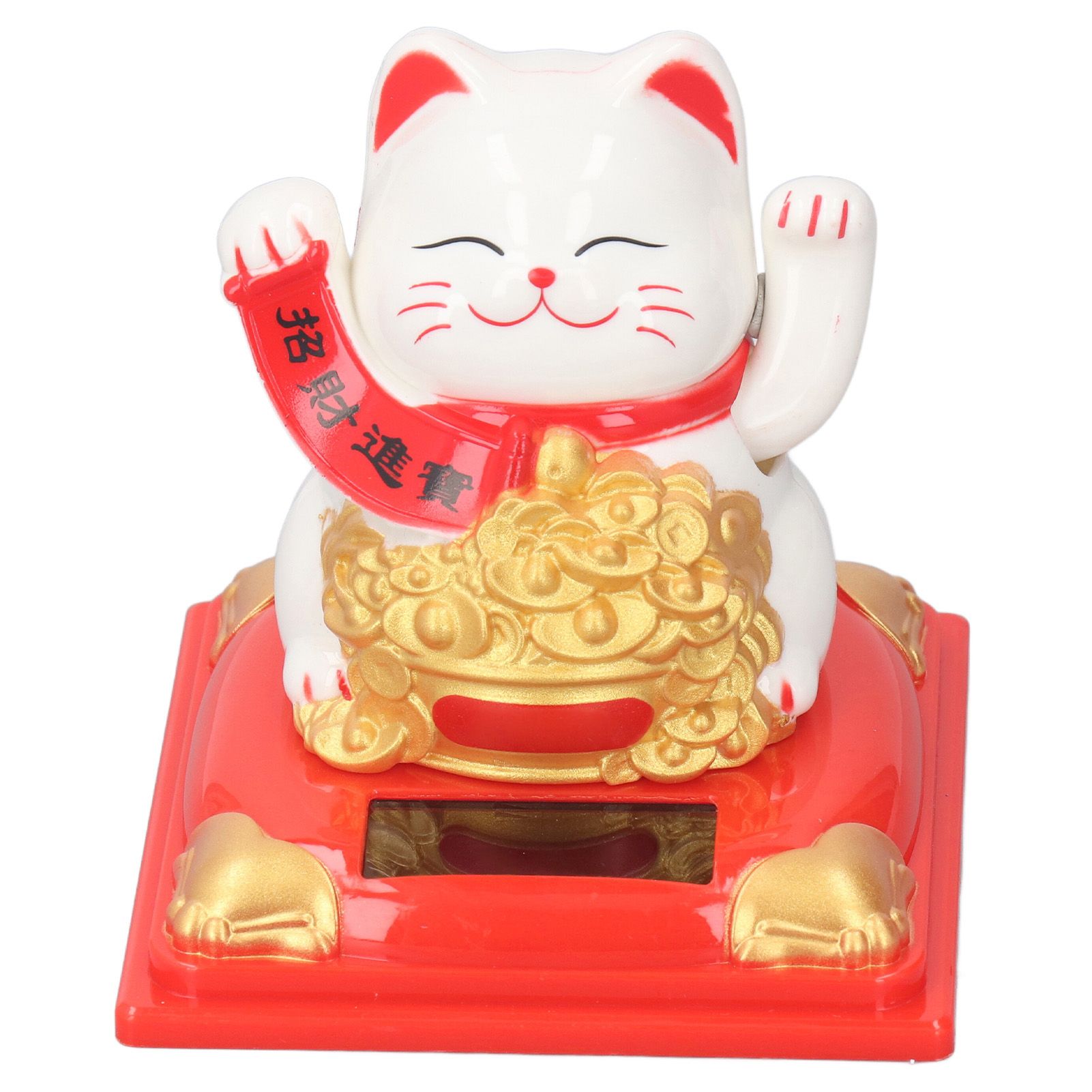 Lucky Cat Decoration Solar Power Arm Waving Fortune Cat Decorative Wealth view 3
