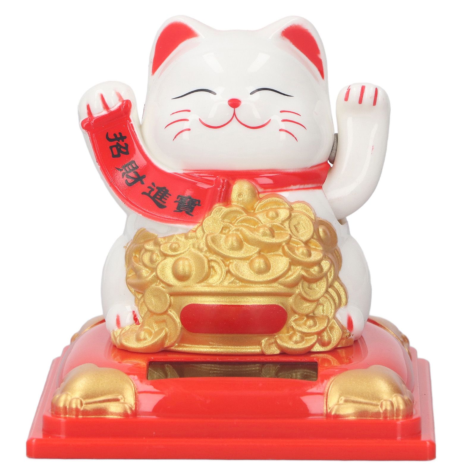 Lucky Cat Decoration Solar Power Arm Waving Fortune Cat Decorative Wealth view 6