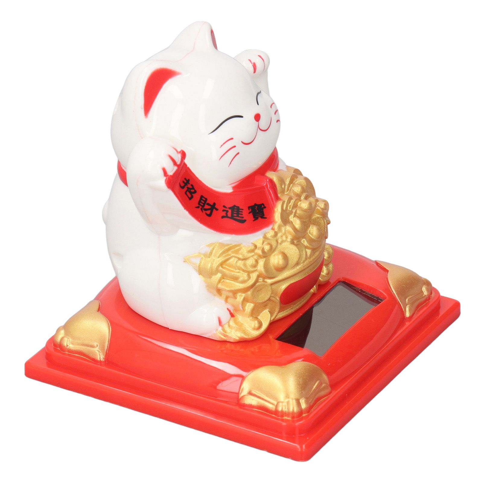 Lucky Cat Decoration Solar Power Arm Waving Fortune Cat Decorative Wealth view 7