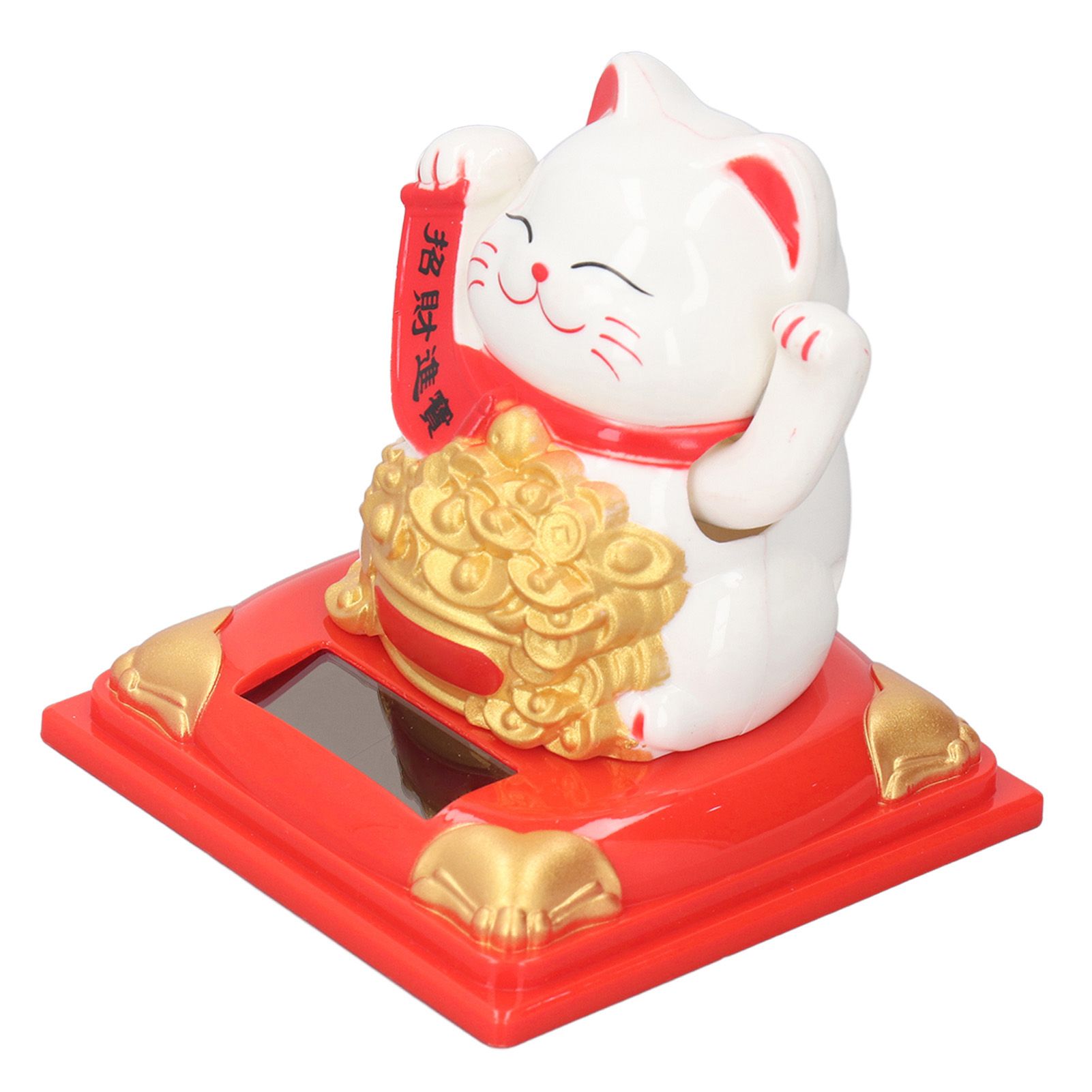 Lucky Cat Decoration Solar Power Arm Waving Fortune Cat Decorative Wealth view 8
