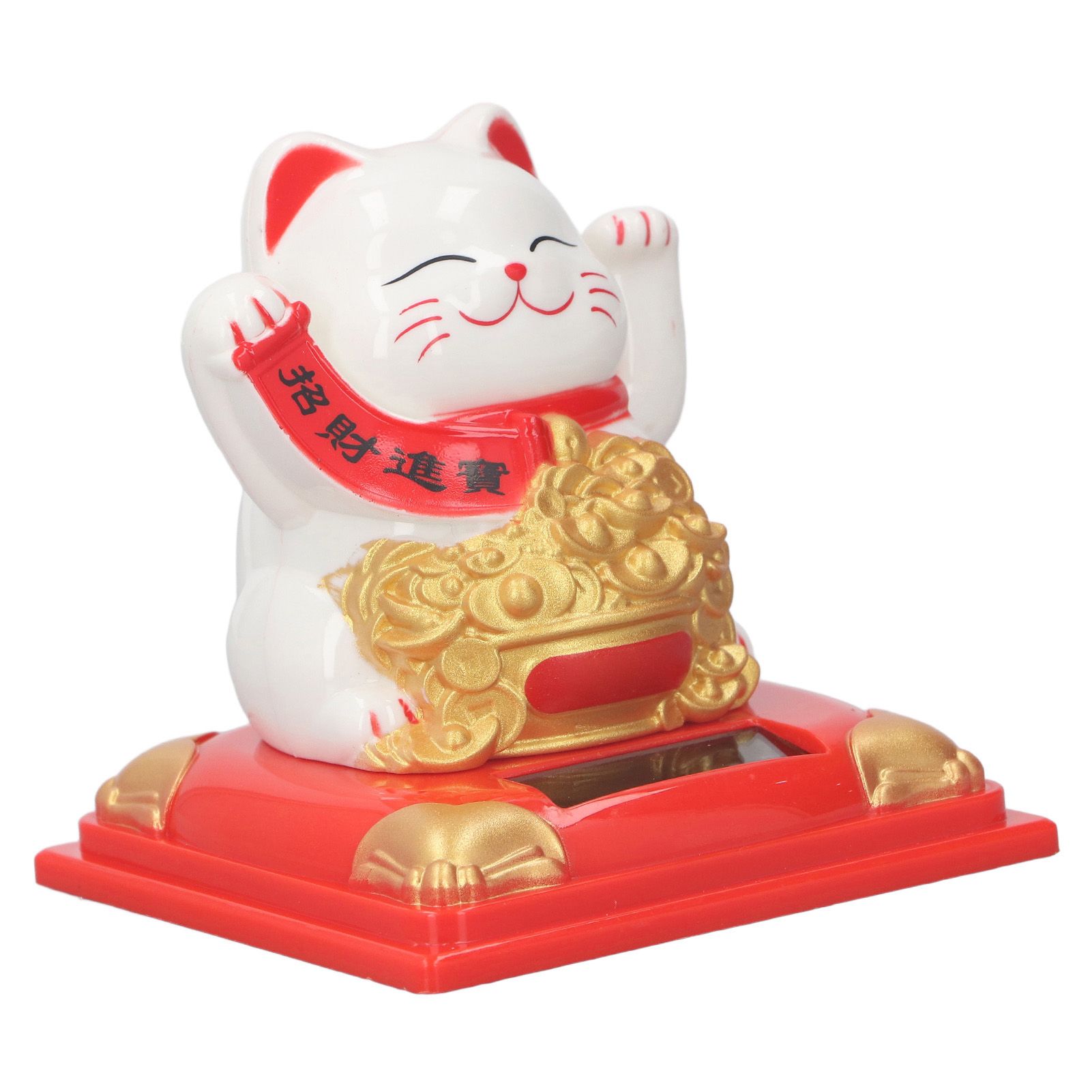 Lucky Cat Decoration Solar Power Arm Waving Fortune Cat Decorative Wealth view 9