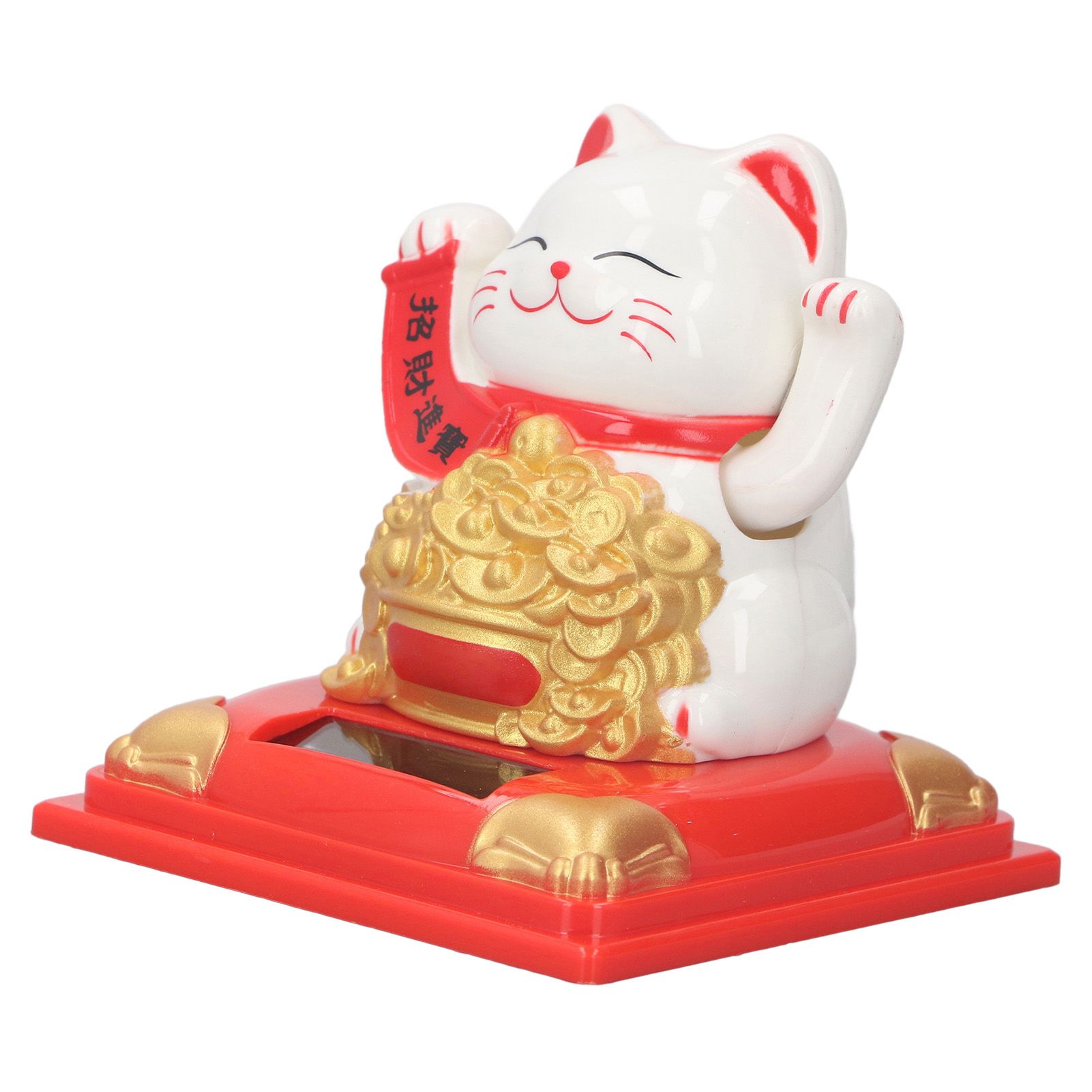 Lucky Cat Decoration Solar Power Arm Waving Fortune Cat Decorative Wealth view 10