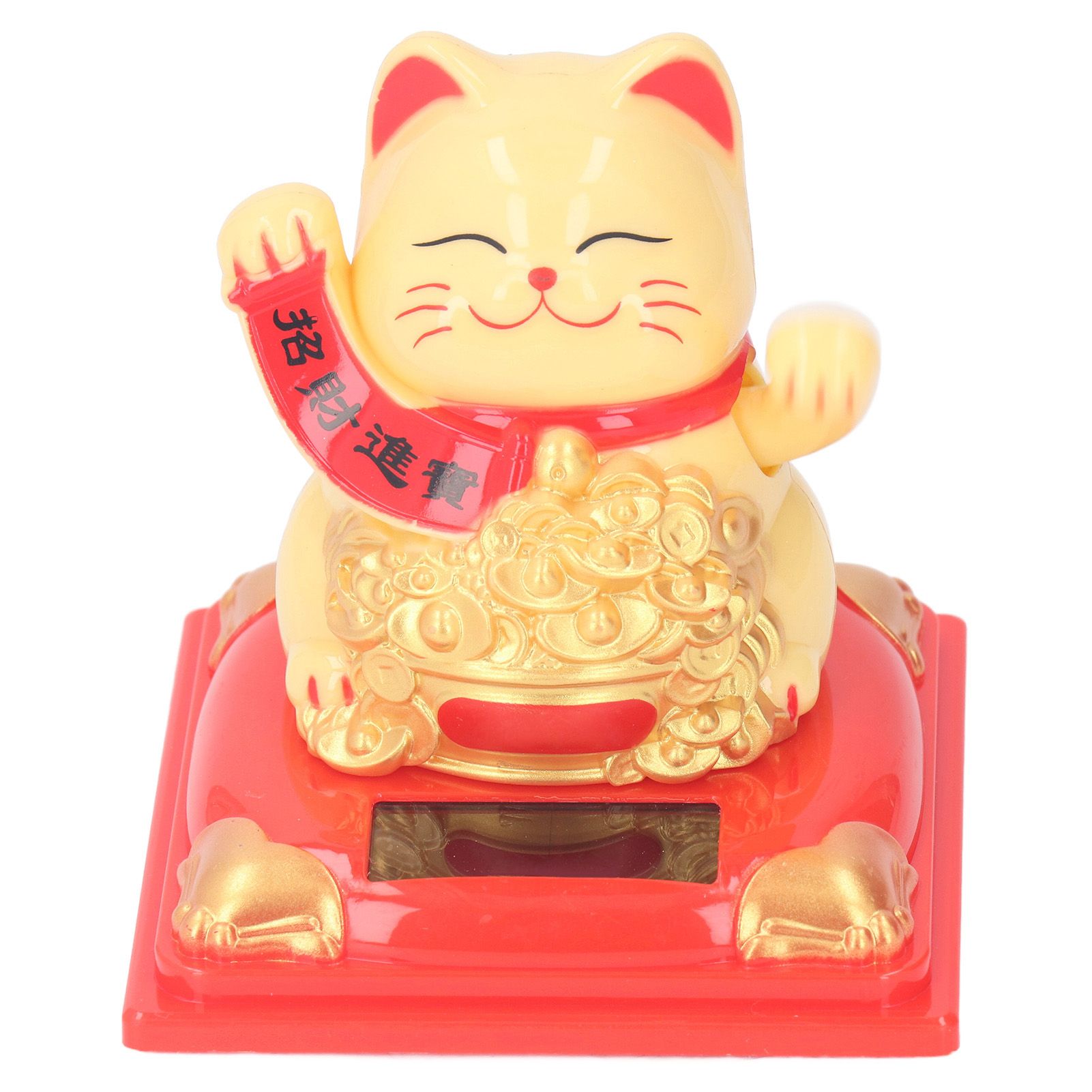 Lucky Cat Decoration Solar Power Arm Waving Fortune Cat Decorative Wealth view 2