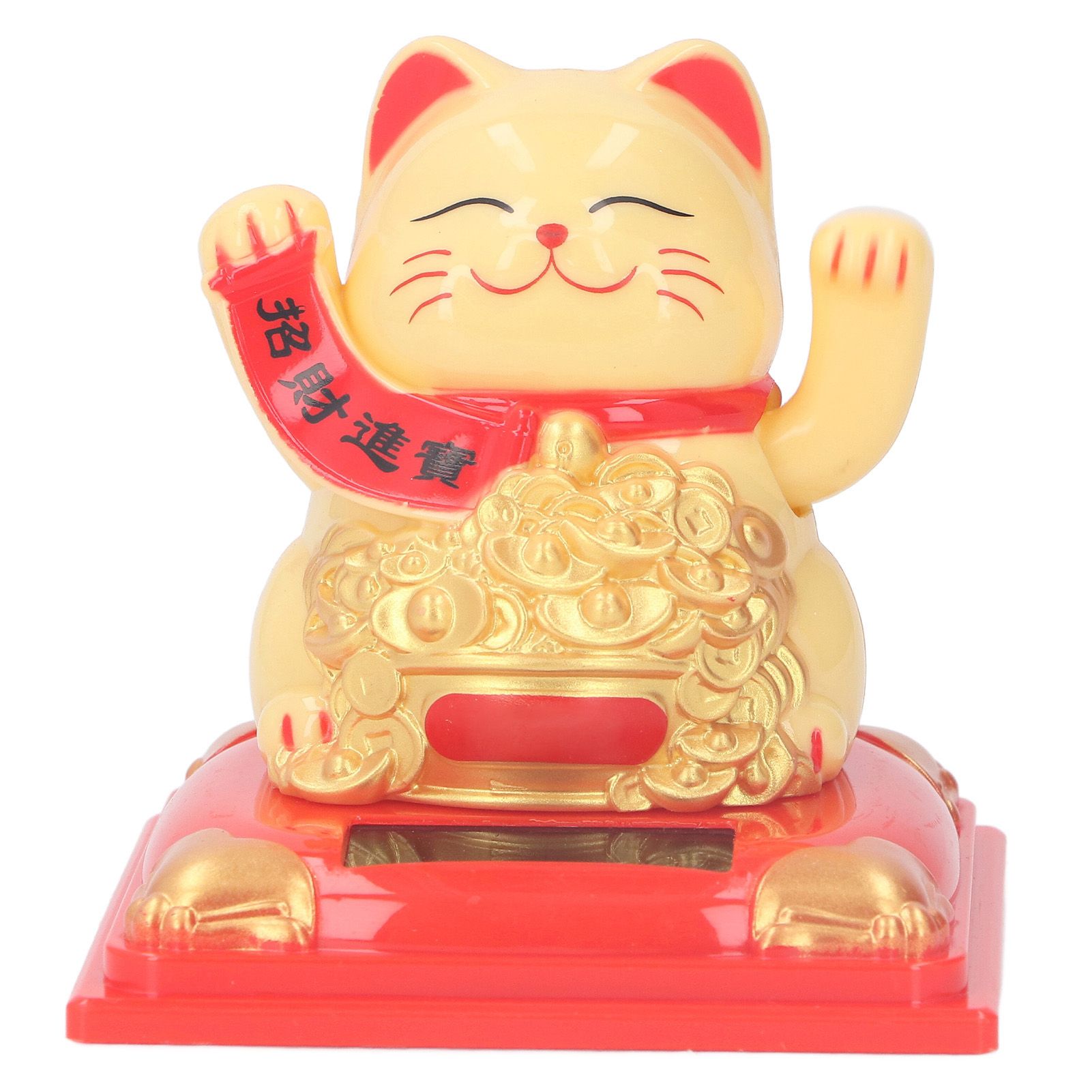 Lucky Cat Decoration Solar Power Arm Waving Fortune Cat Decorative Wealth view 3