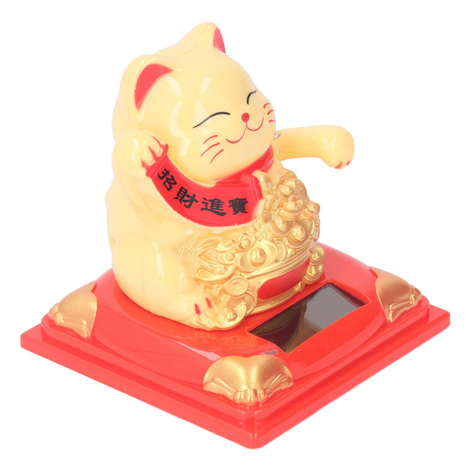 Lucky Cat Decoration Solar Power Arm Waving Fortune Cat Decorative Wealth view 8
