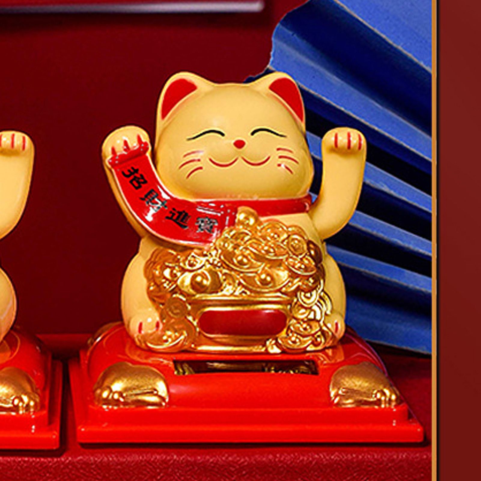 Lucky Cat Decoration Solar Power Arm Waving Fortune Cat Decorative Wealth view 11