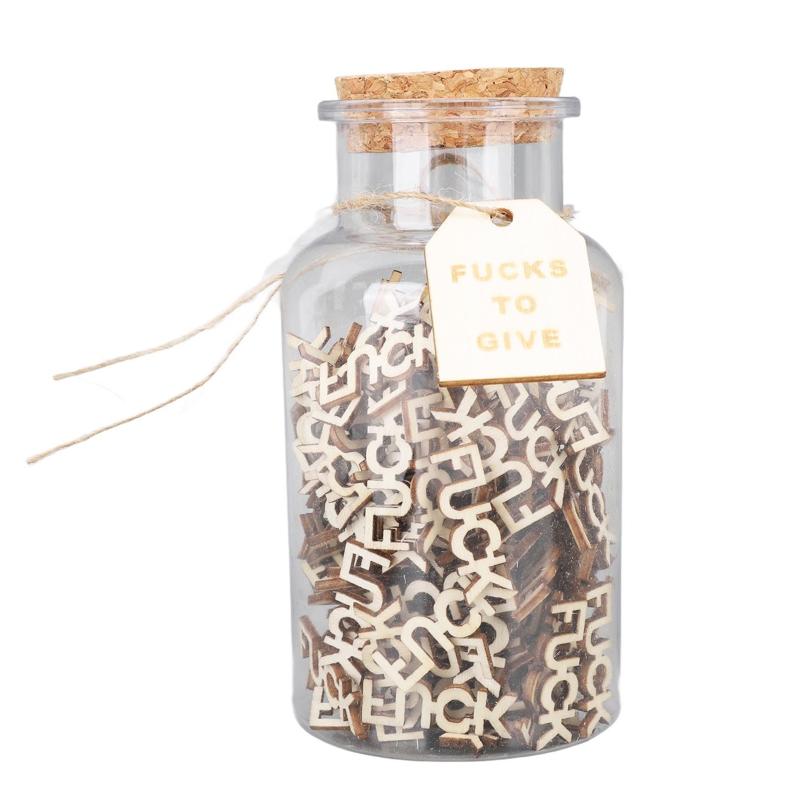 100PCS Jar of Fucks Mini Fucks to Give Wooden Letters Funny Gifts for DIY view 2