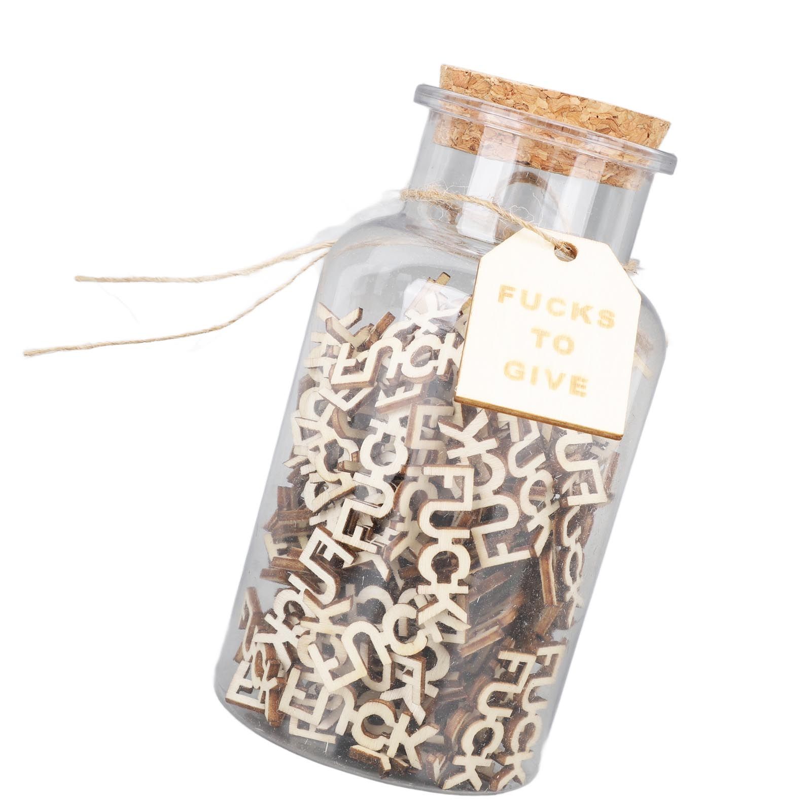 100PCS Jar of Fucks Mini Fucks to Give Wooden Letters Funny Gifts for DIY view 4