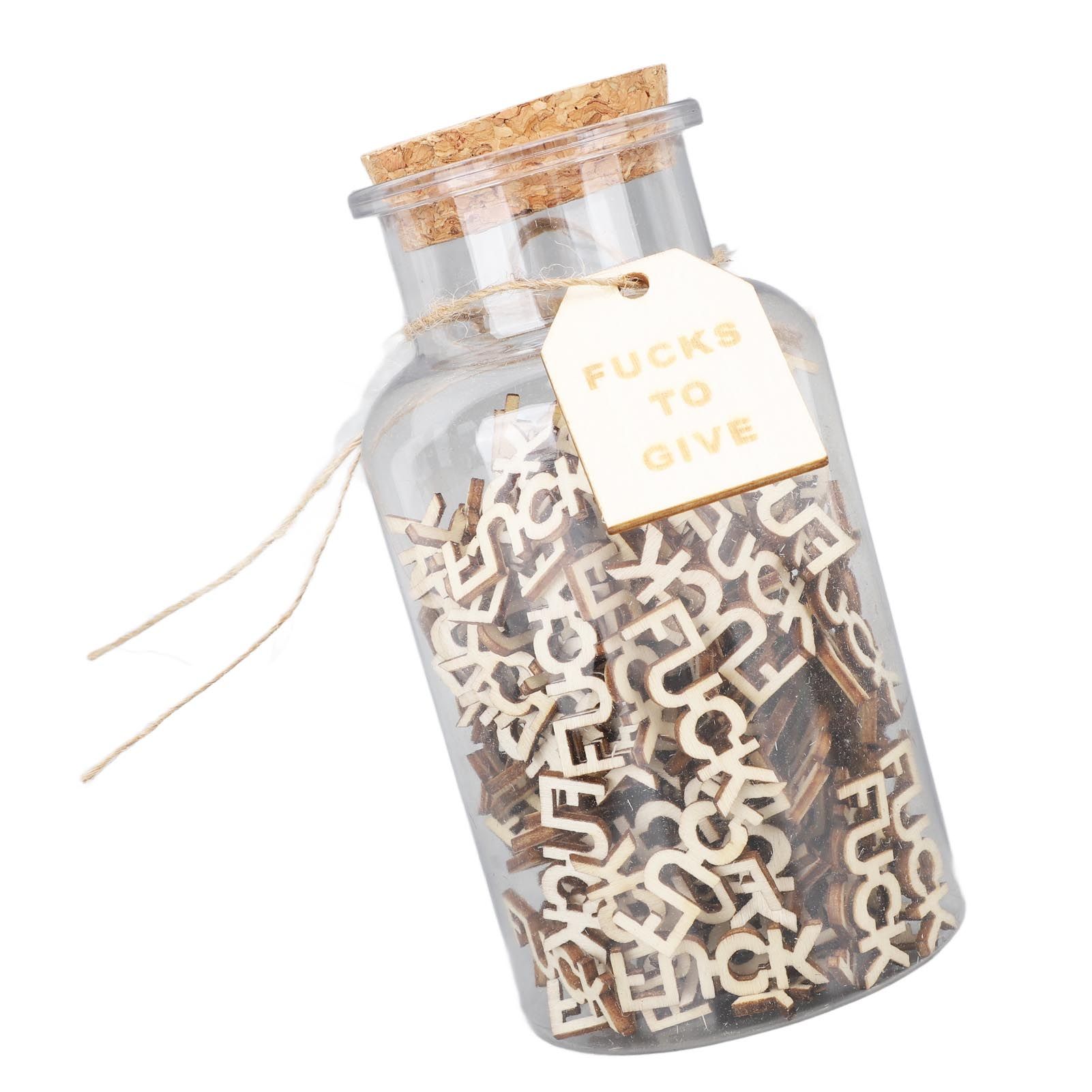 100PCS Jar of Fucks Mini Fucks to Give Wooden Letters Funny Gifts for DIY view 6